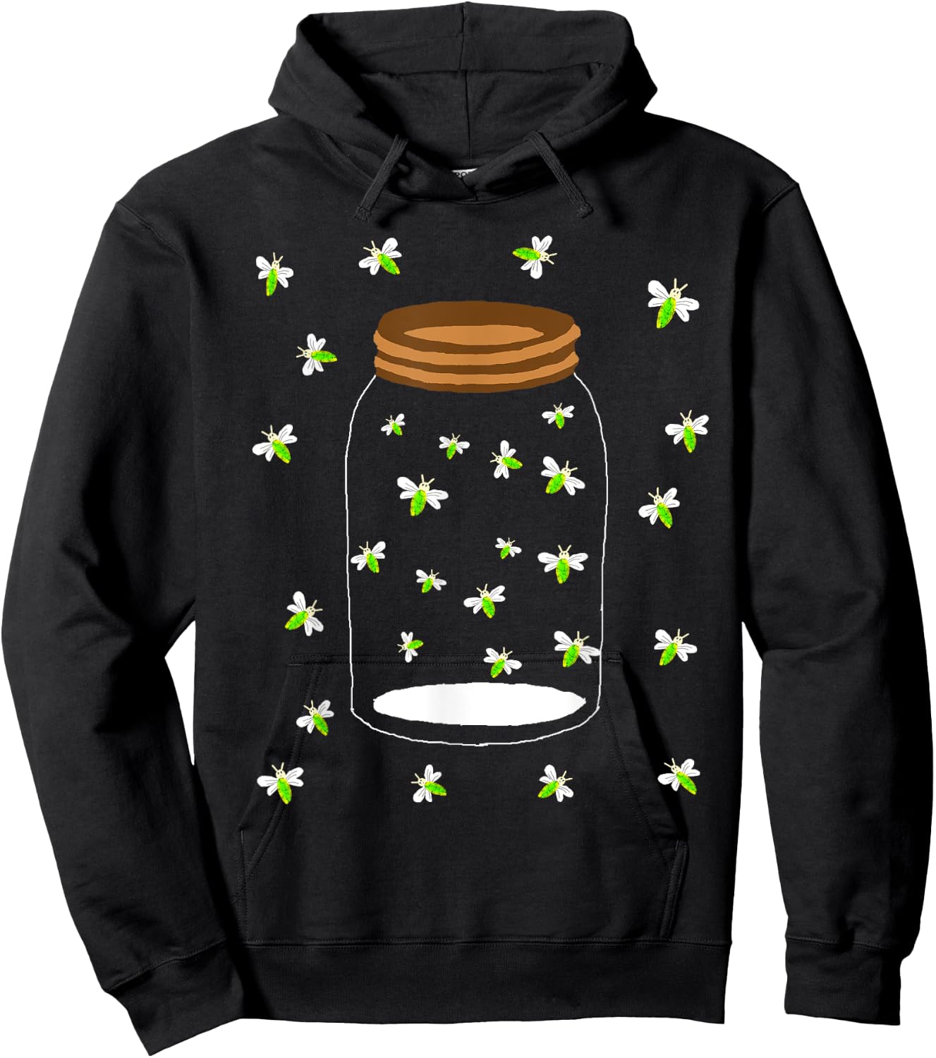 Fireflies Bugs in A Jar Firefly Lightning Insects Hoodie - Hoodie | Black
