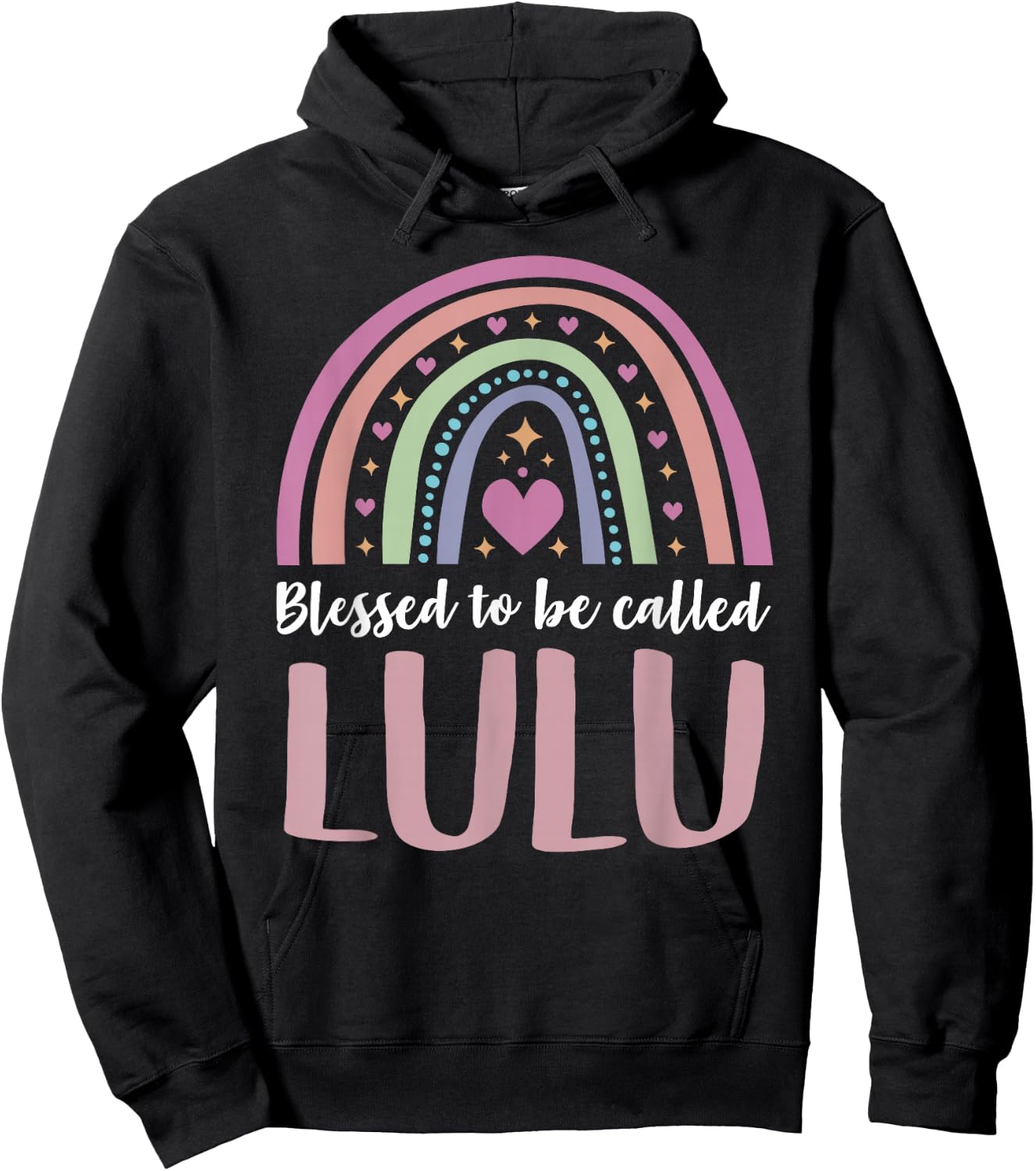 Lulu Shirt for Grandma Women Mothers Day Blessed Lulu Hoodie - Hoodie | Black