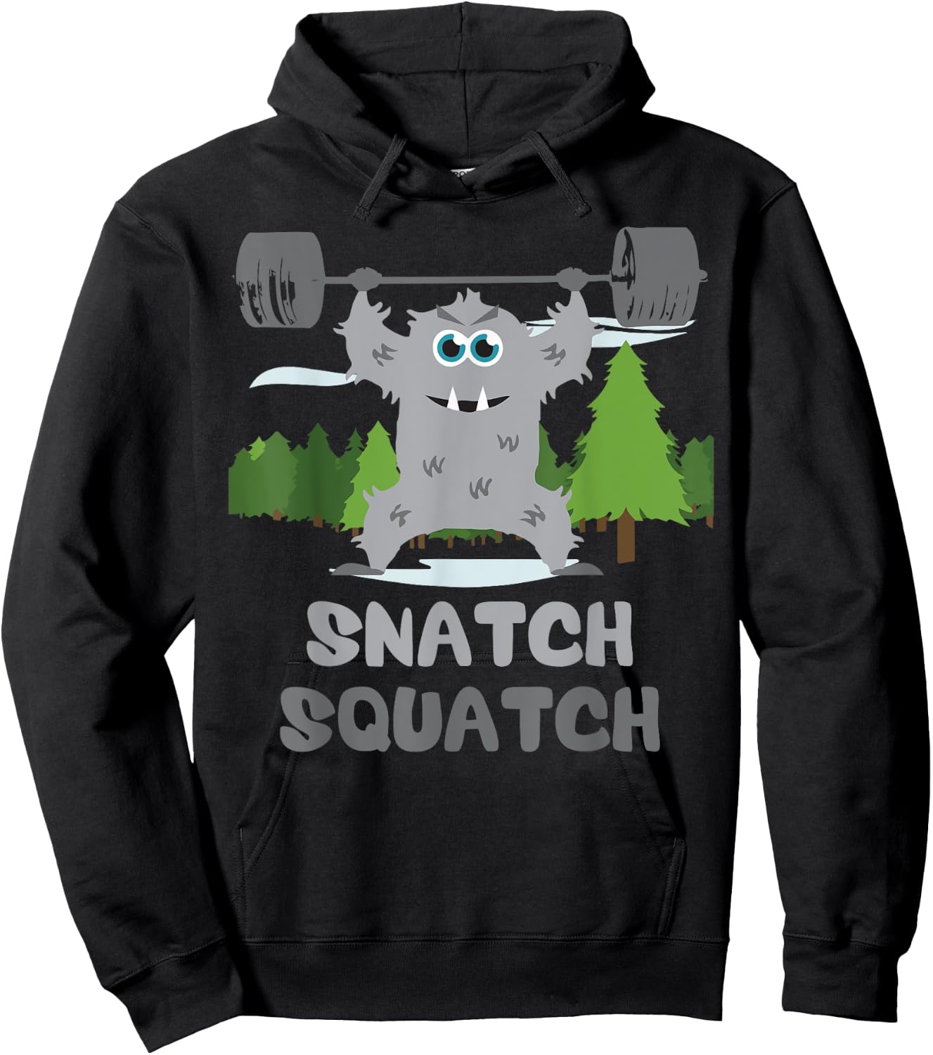 Snatch Squatch - Cartoon - Beast - Gym Hoodie - Hoodie | Black