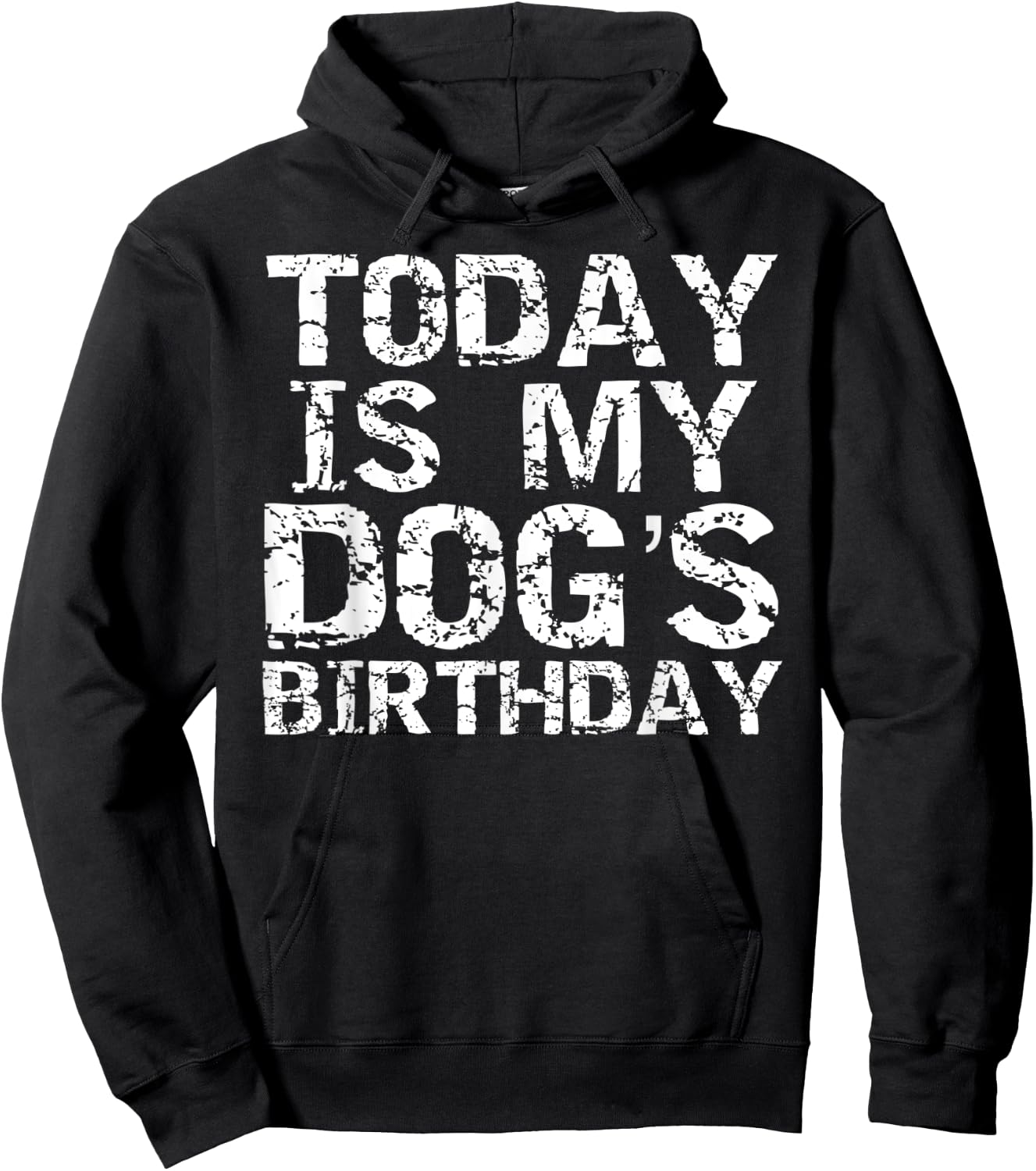Today is My Dog's Birthday Shirt Funny Boys Hoodie - Hoodie | Black