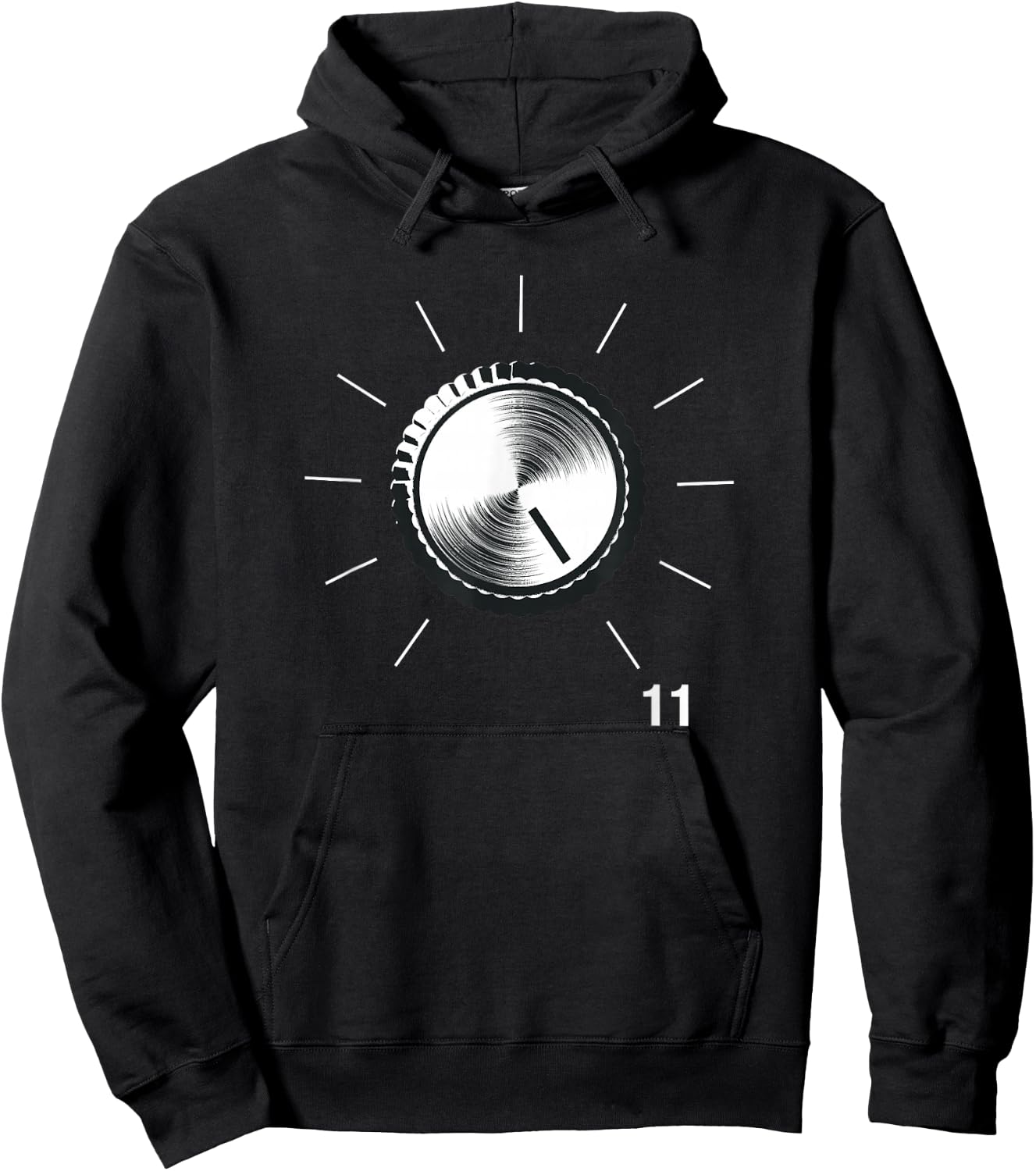 This Go to Eleven - Vintage Tube Amp Volume Control Hoodie - Hoodie | Black