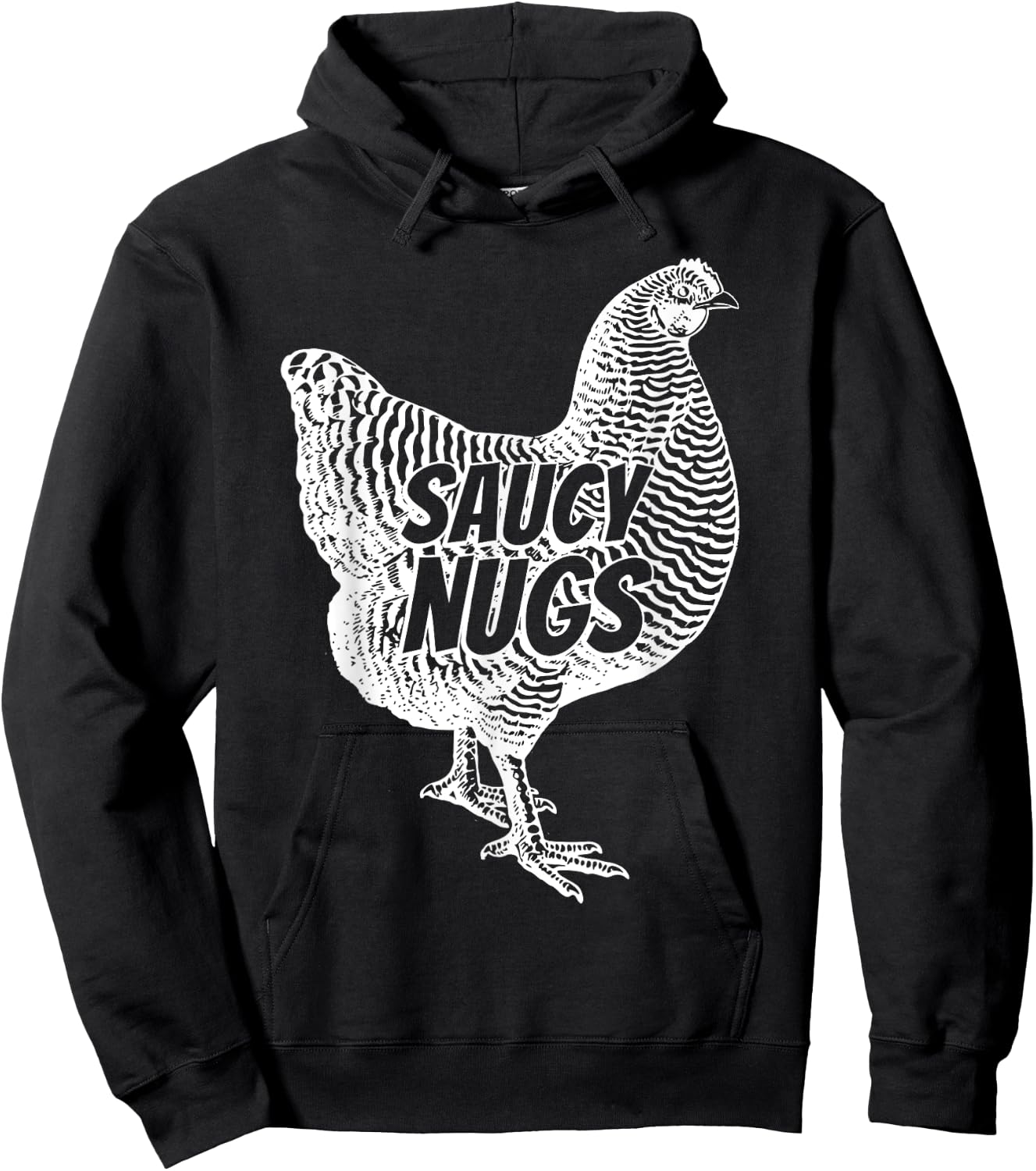 Funny Saucy Nugs Chicken Boneless Wings Hoodie - Hoodie | Black