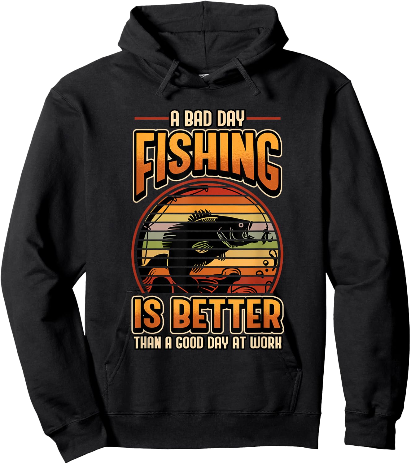 A Bad Day Fishing Is Better Than A Good Day At Work Fisher Hoodie - Hoodie | Black