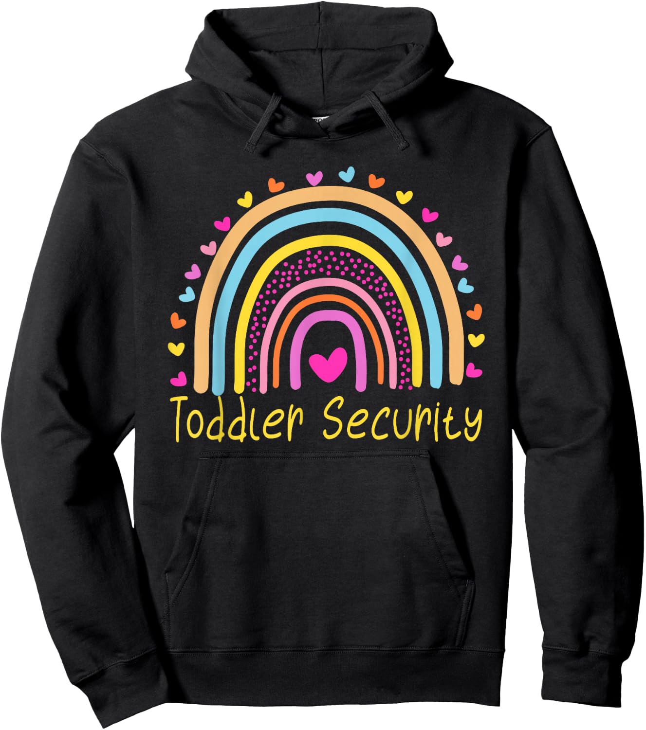 Toddler Security Daycare Provider Teacher Rainbow Hoodie - Hoodie | Black