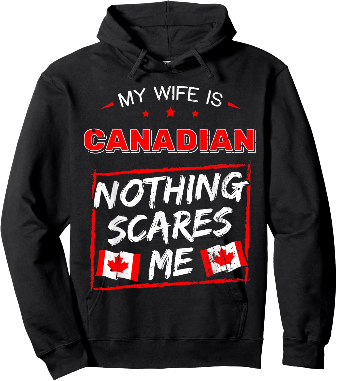 My Wife Is Canadian Canada Heritage Roots Flag Pride Hoodie - Hoodie | Black
