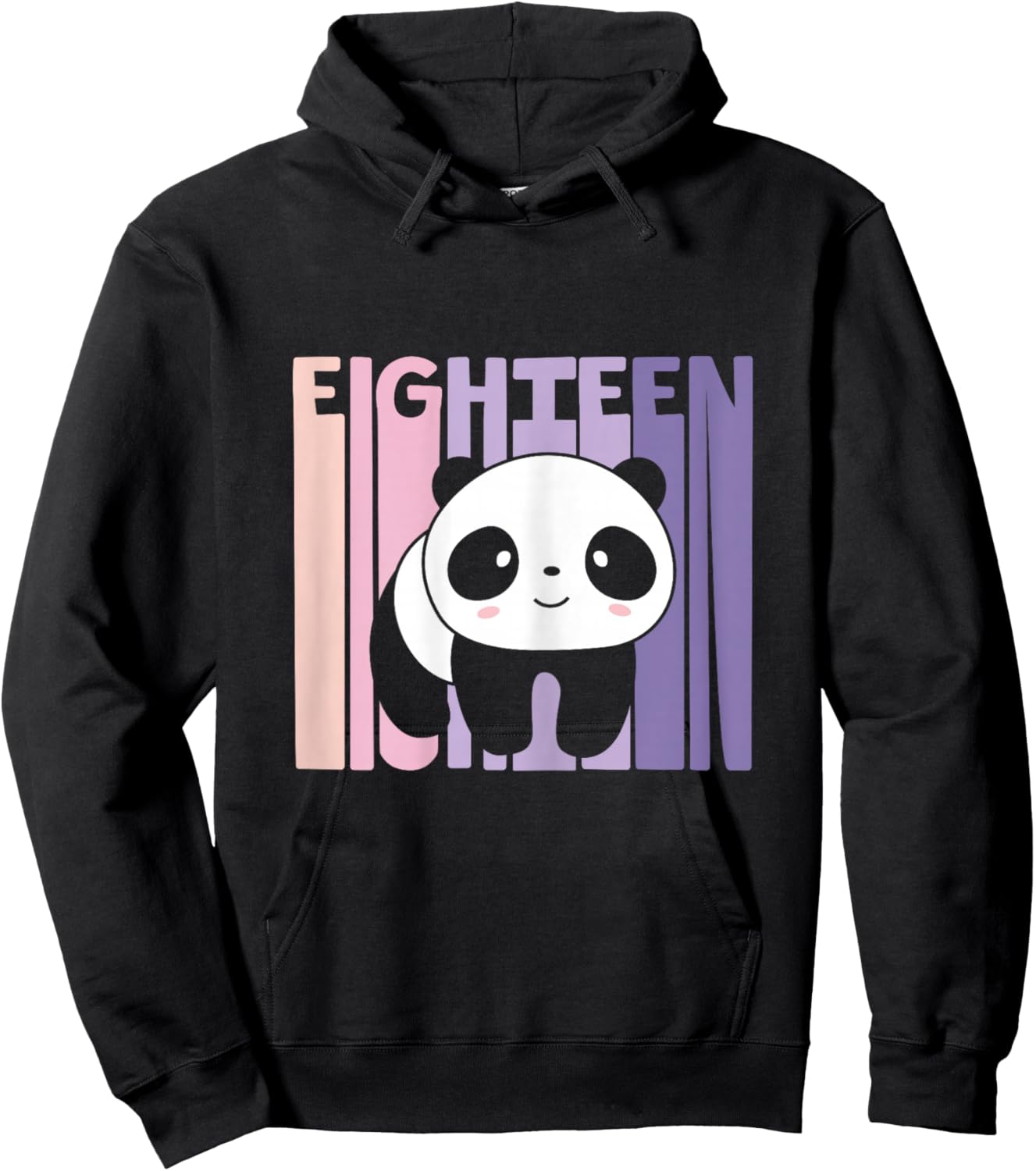 18th Birthday Girl Cute Panda Panda Bear 18 Years Old Hoodie - Hoodie | Black