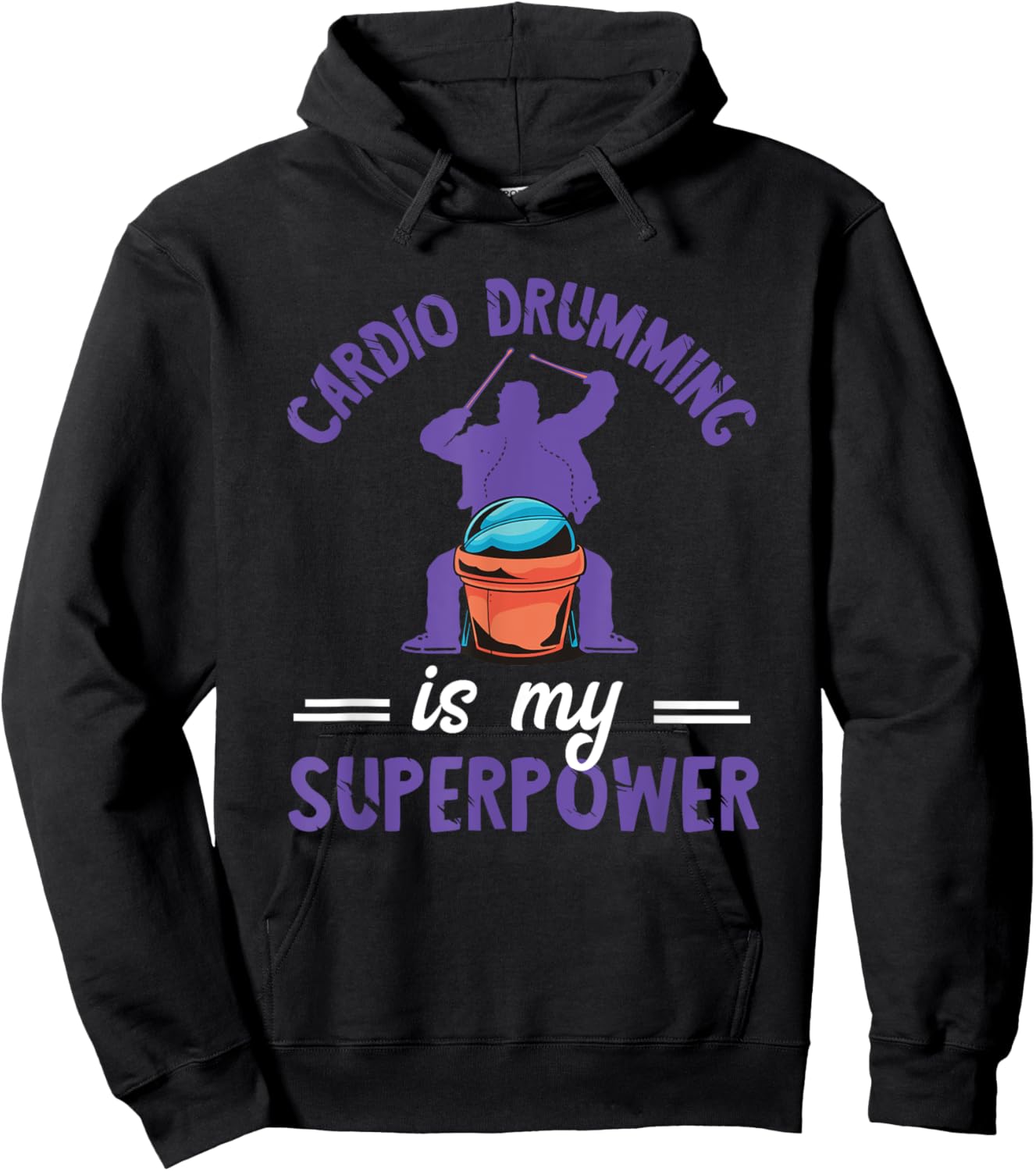Cardio Drumming Superpower Fitness Workout Fitness Class Hoodie - Hoodie | Black