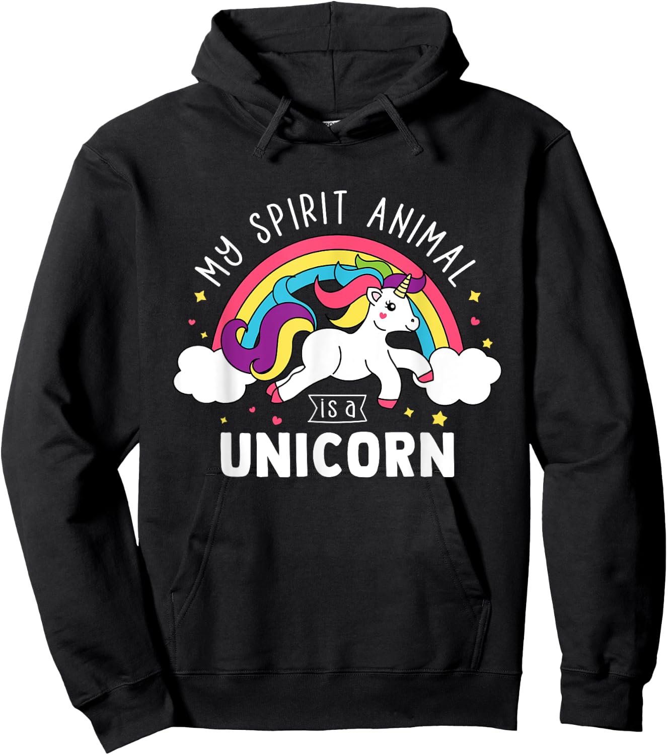 My Spirit Animal Is A Unicorn - Cute Unicorn Gift Hoodie - Hoodie | Black