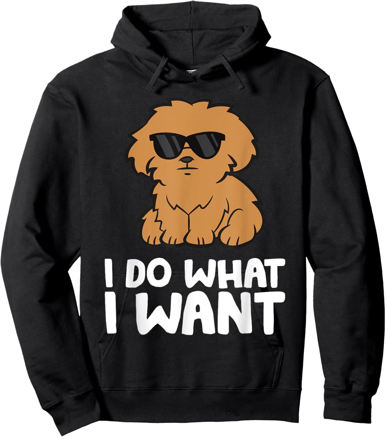 Maltipoo Dog I Do What I Want Funny Maltipoo Men Women Kids Hoodie - Hoodie | Black