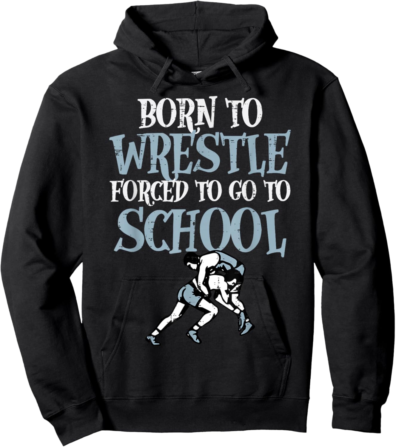 Born to Wrestle Forced School Wrestling Girls Boys Kid Youth Hoodie - Hoodie | Black