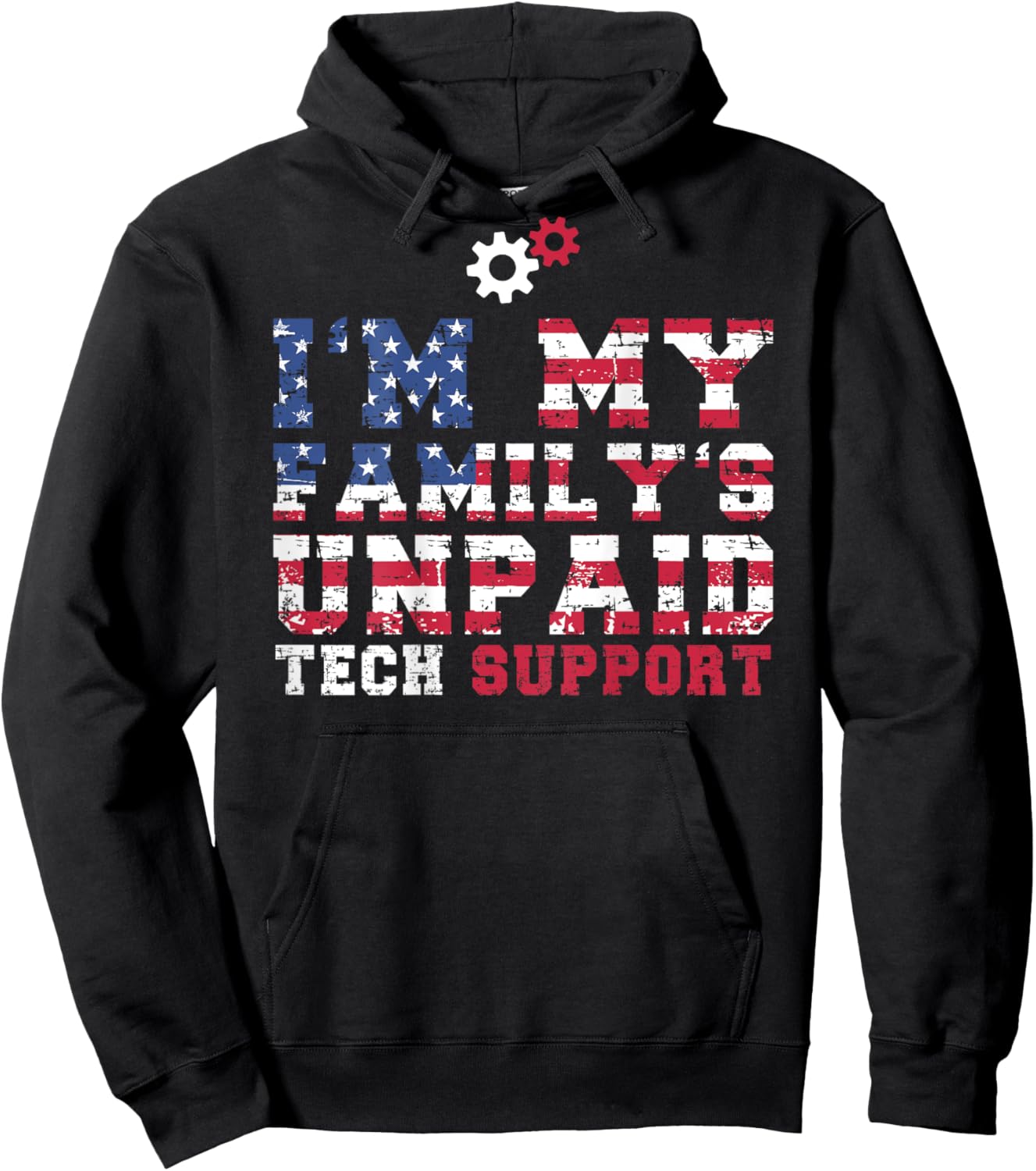 Funny Computer Tech, I'm my family's unpaid tech support Hoodie - Hoodie | Black