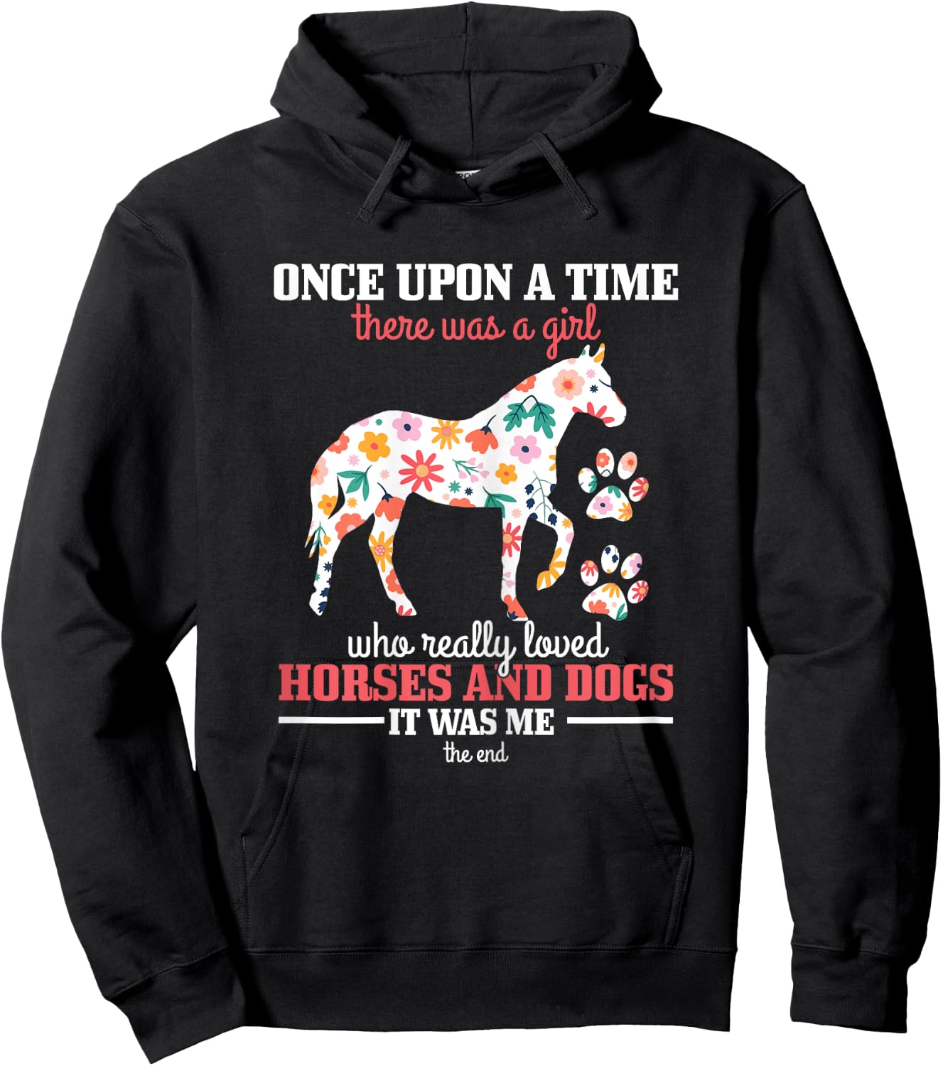 Horses & Dogs Funny Riding Horse Girl Gift Hoodie - Hoodie | Black