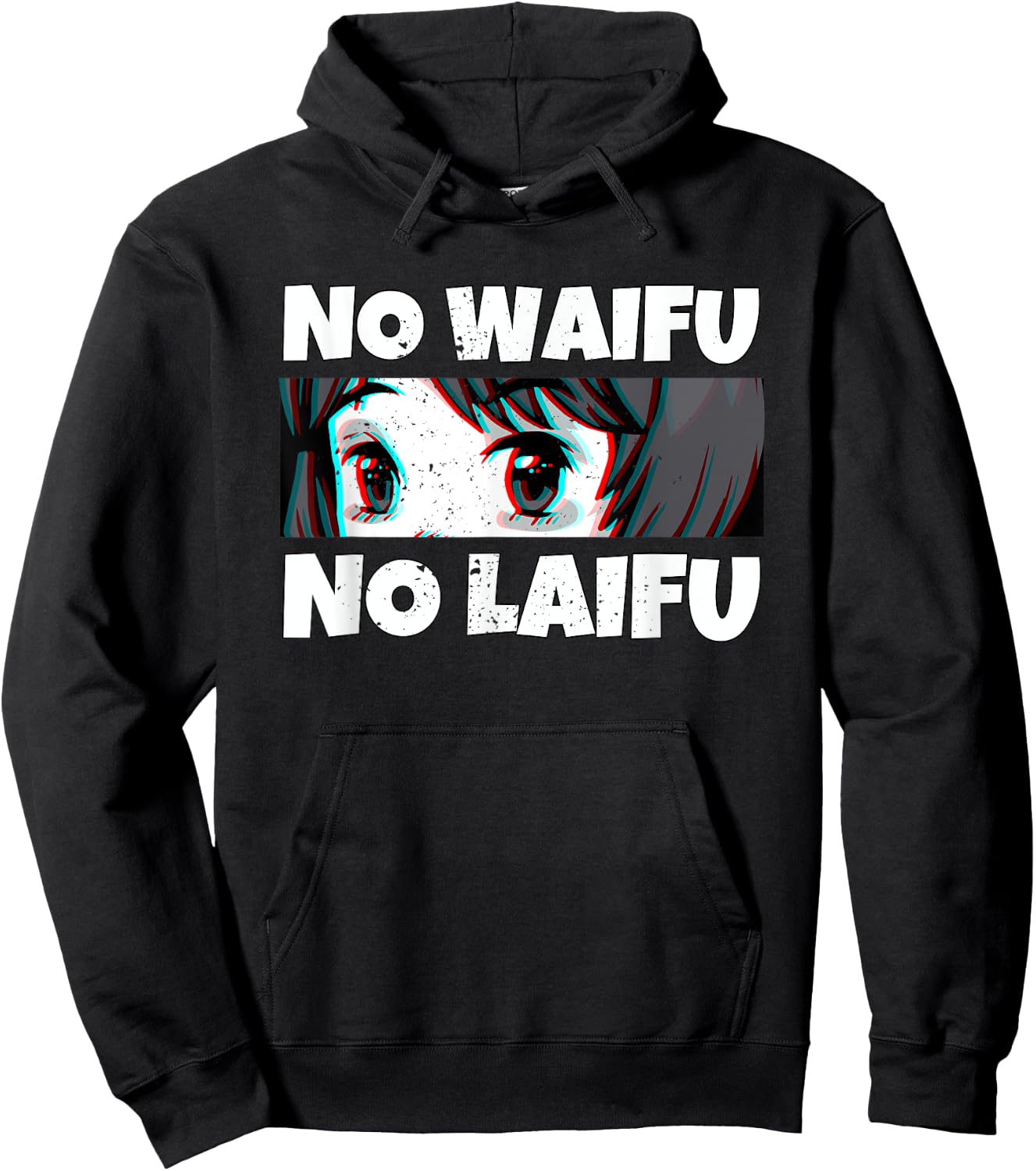 No Waifu No Laifu I Otaku Anime Meme Hoodie - Hoodie | Black