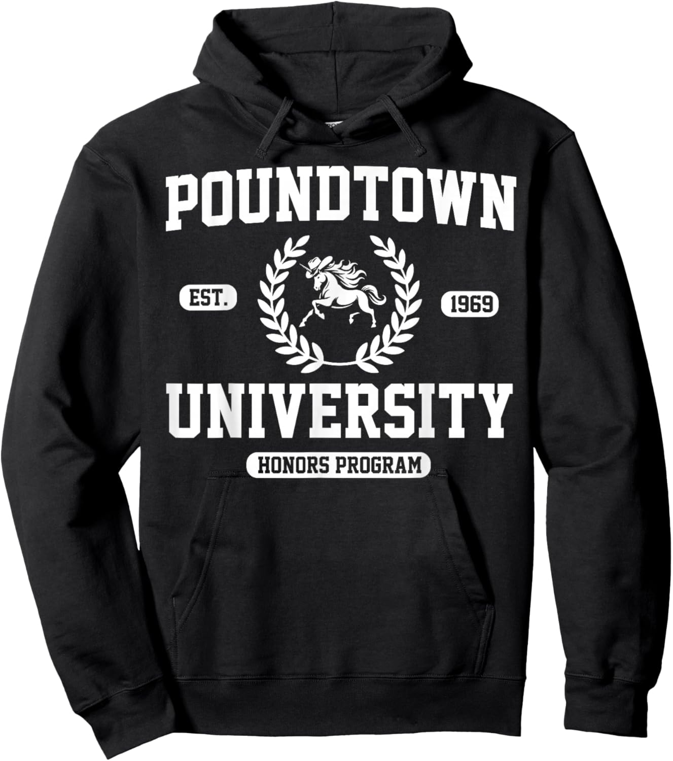 Gym Humor Poundtown University Honor Roll Hoodie - Hoodie | Black