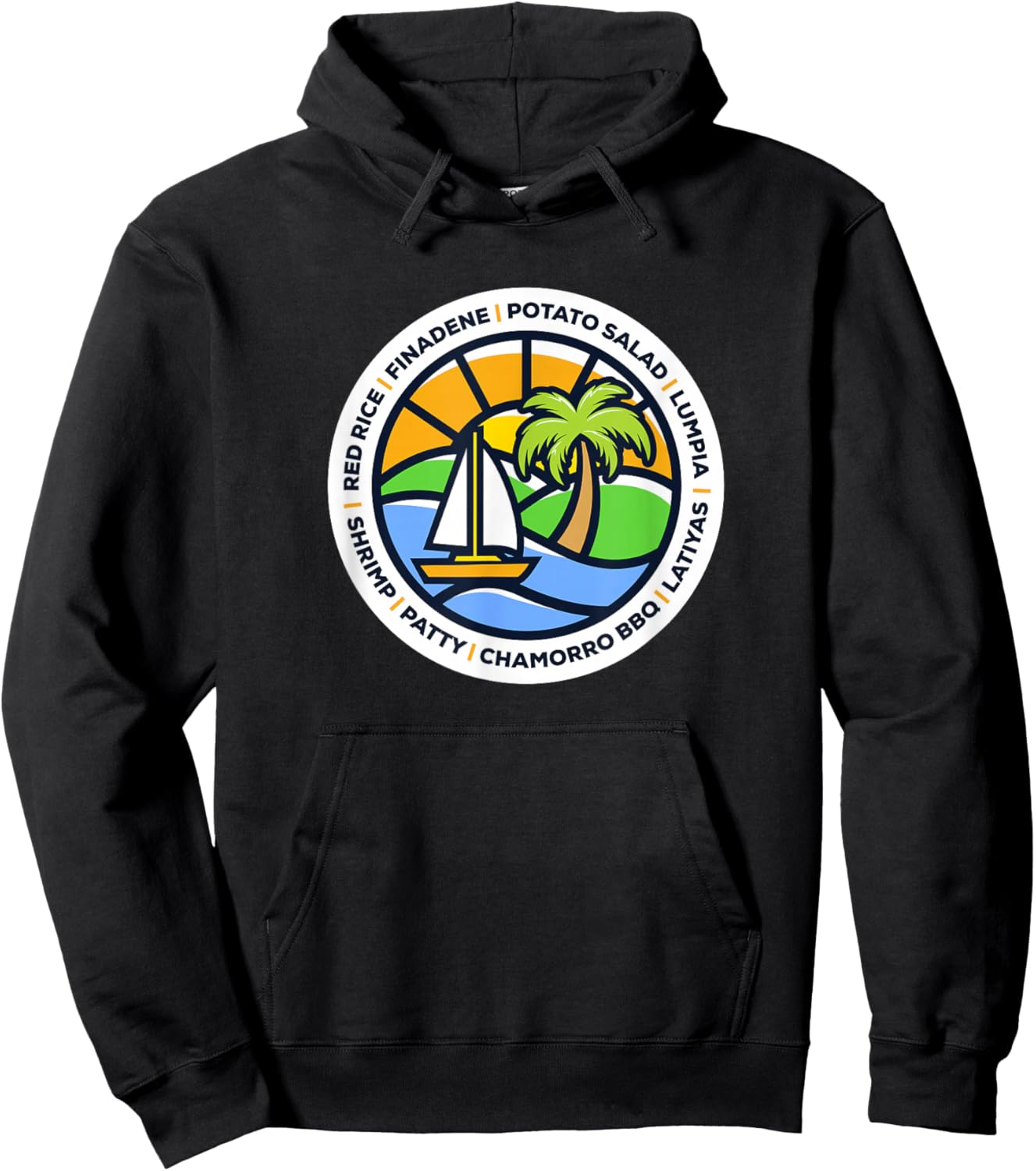 Guam Food Chamorro Culture BBQ Guamanian Graphic Design Hoodie - Hoodie | Black