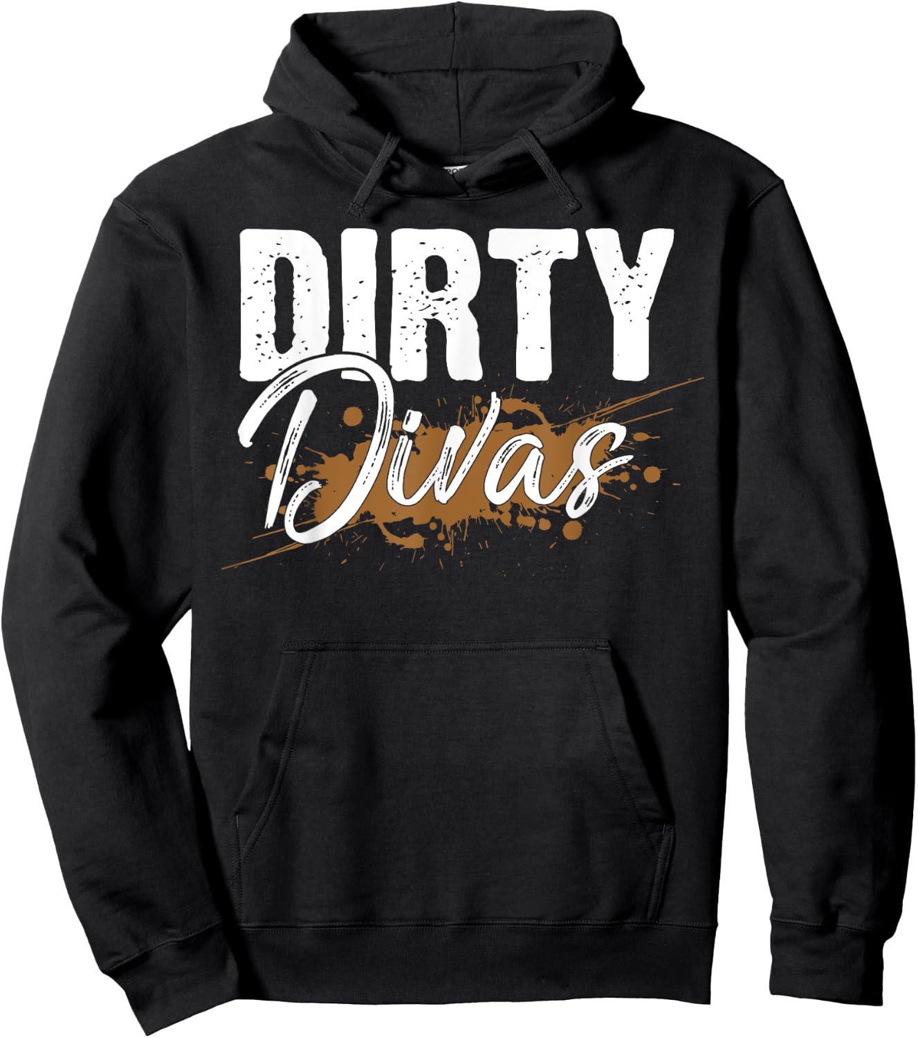 Dirty Divas Mud Run Team Marathon Runner Mudding Hoodie - Hoodie | Black