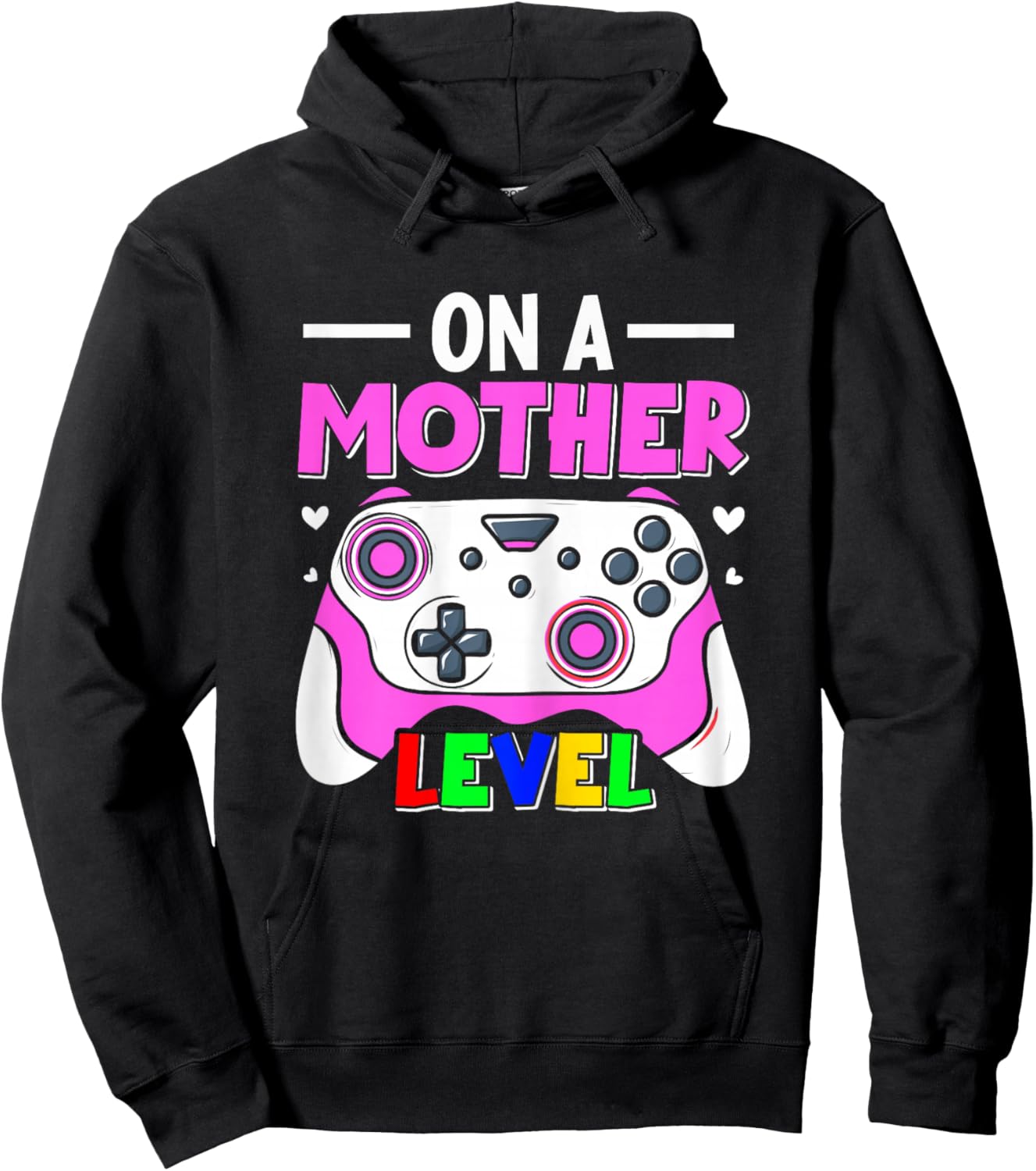 On A Mother Level Gaming Mom Mother's Day Hoodie - Hoodie | Black
