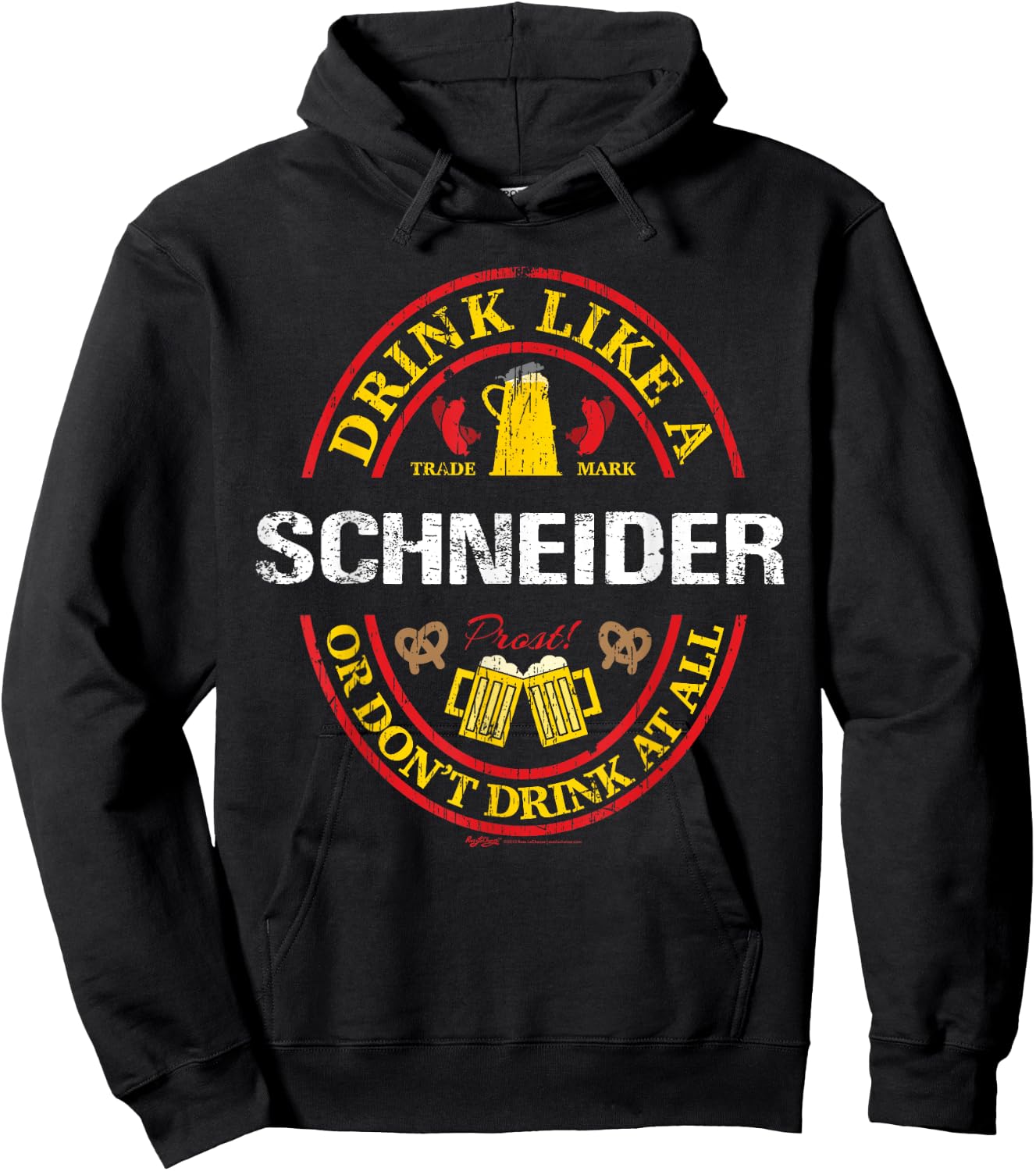 Vintage Drink Like A Schneider Oktoberfest 2021 Drinking Hoodie - Hoodie | Black