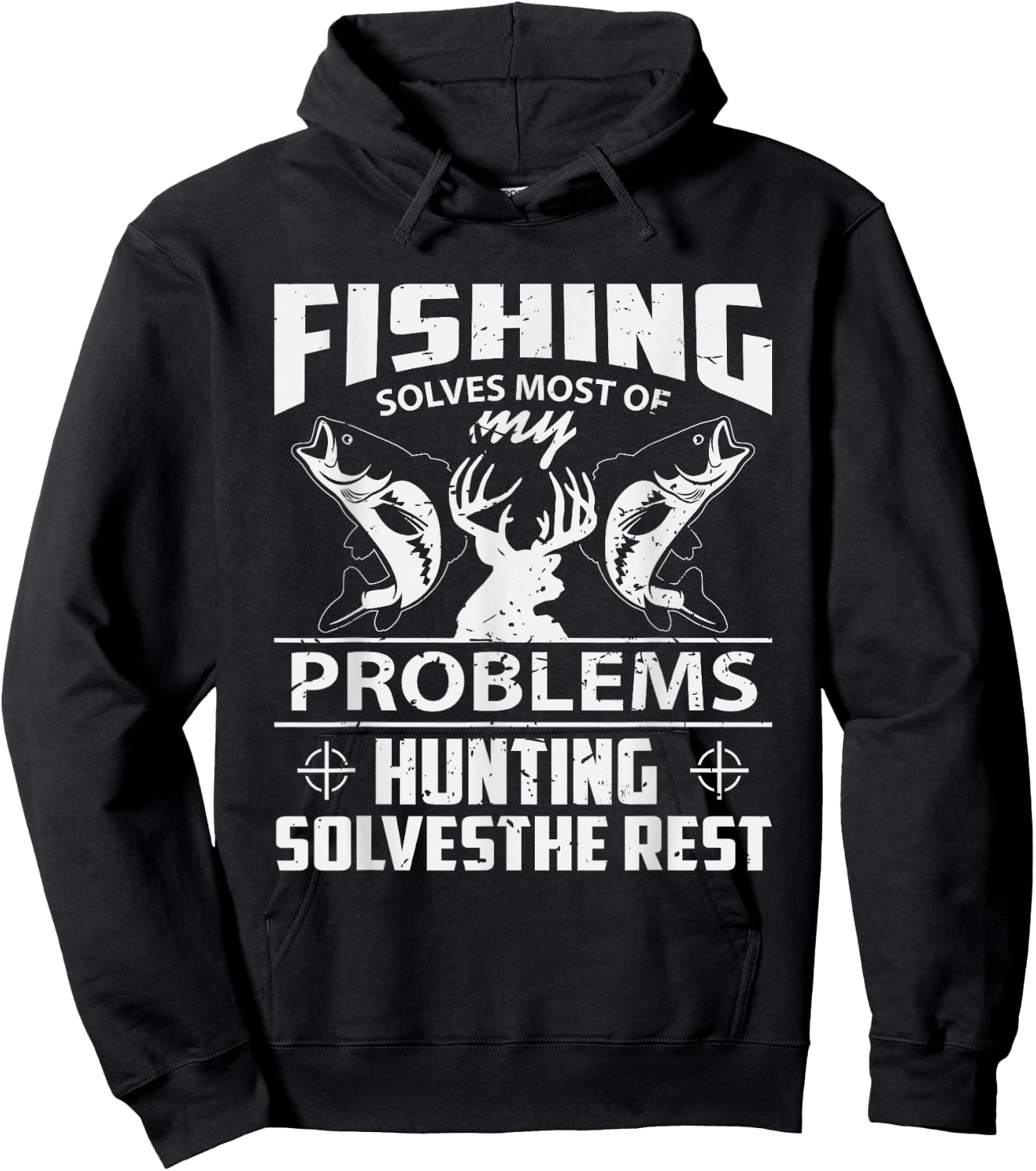 Funny Fishing And Hunting Shirt Hunter Hoodie - Hoodie | Black