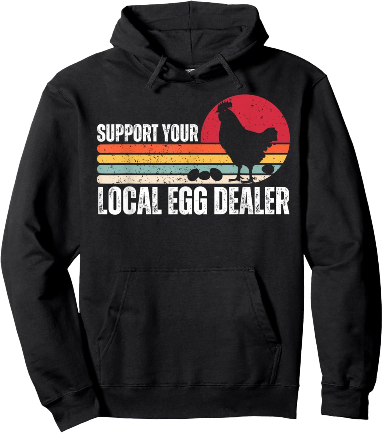 Support Your Local Egg Dealers Chicken Lover Farm Farmer Hoodie - Hoodie | Black