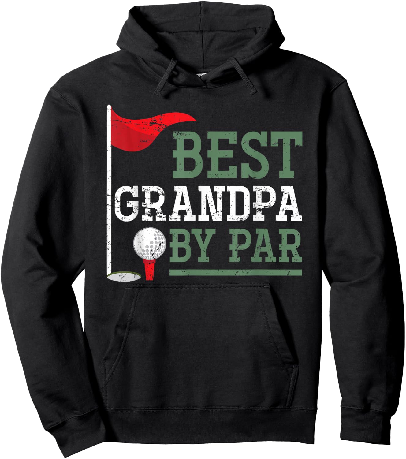 Best Grandpa By Par Golf Hoodie - Hoodie | Black