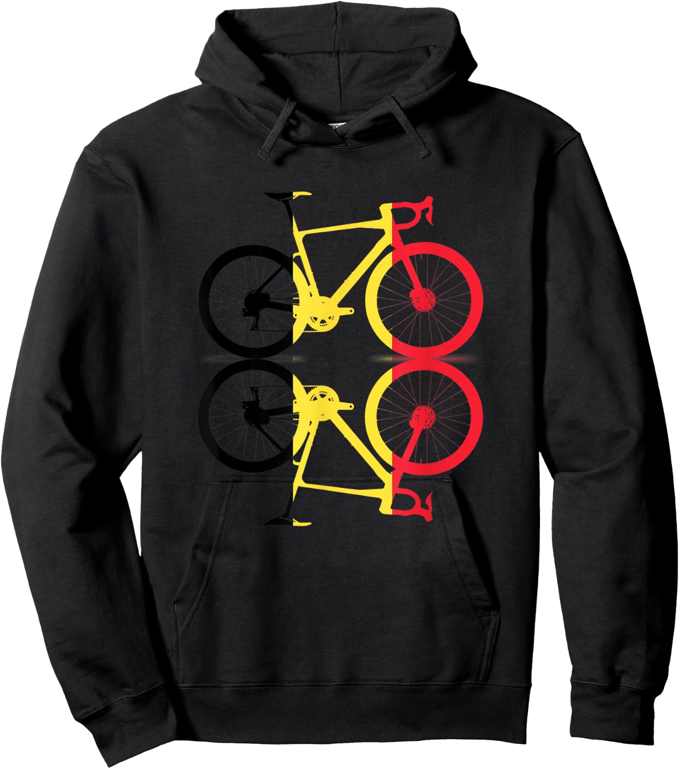 Belgium the Belgian flag bike runs cycling Hoodie - Hoodie | Black