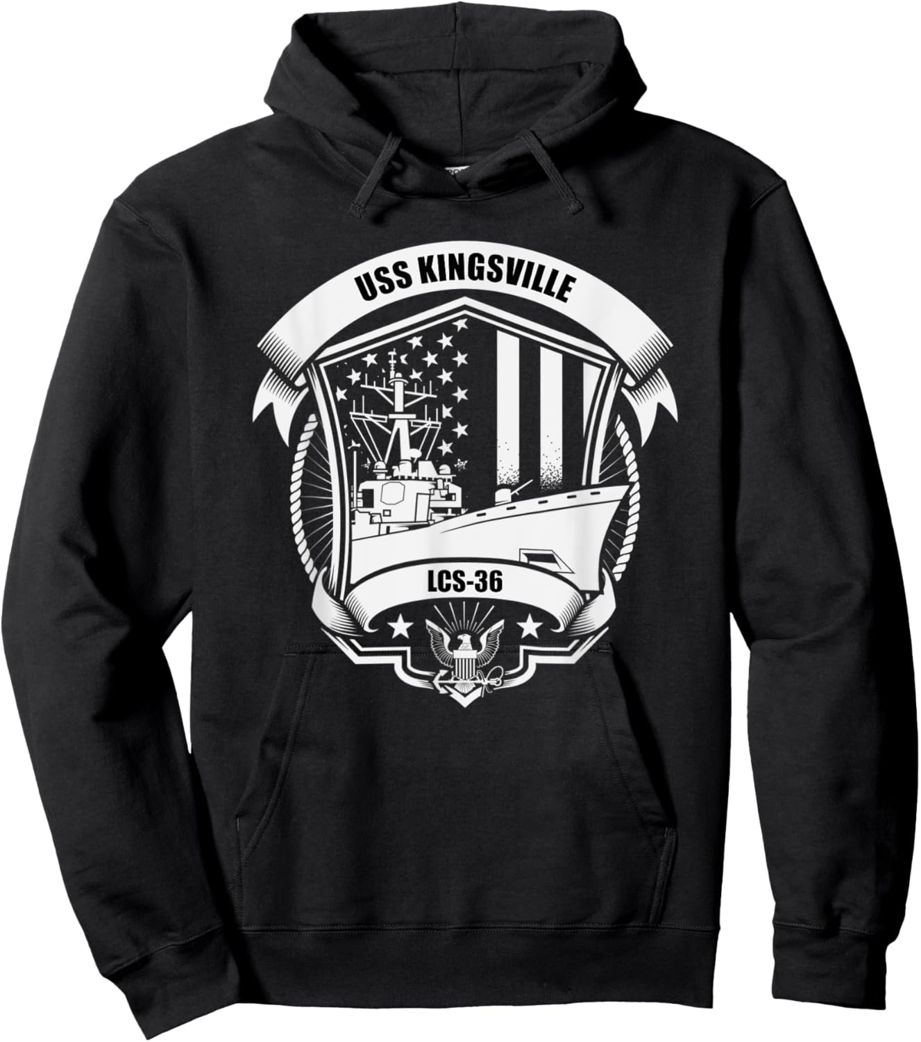 USS Kingsville LCS-36 Hoodie - Hoodie | Black