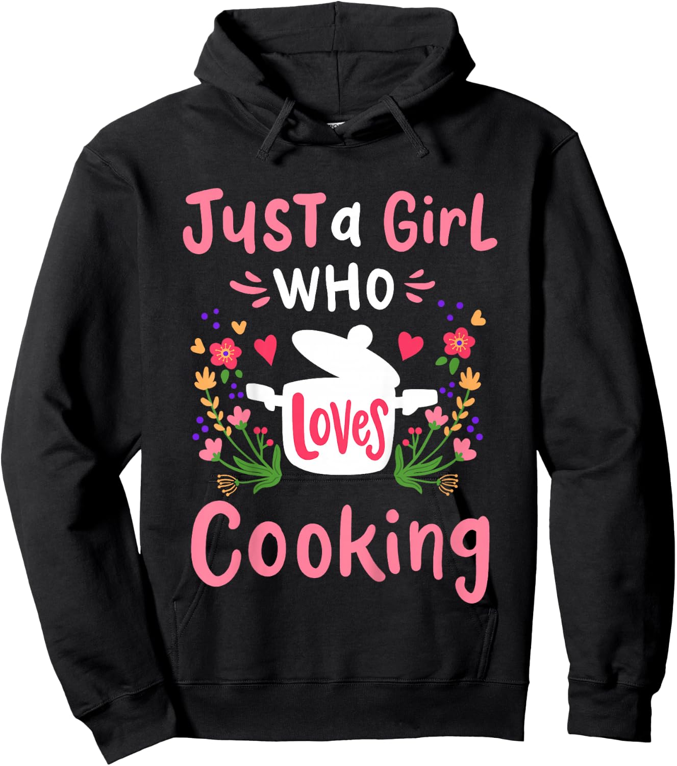Kids Cooking Chef Cook Just A Girl Who Loves Cooking Hoodie - Hoodie | Black