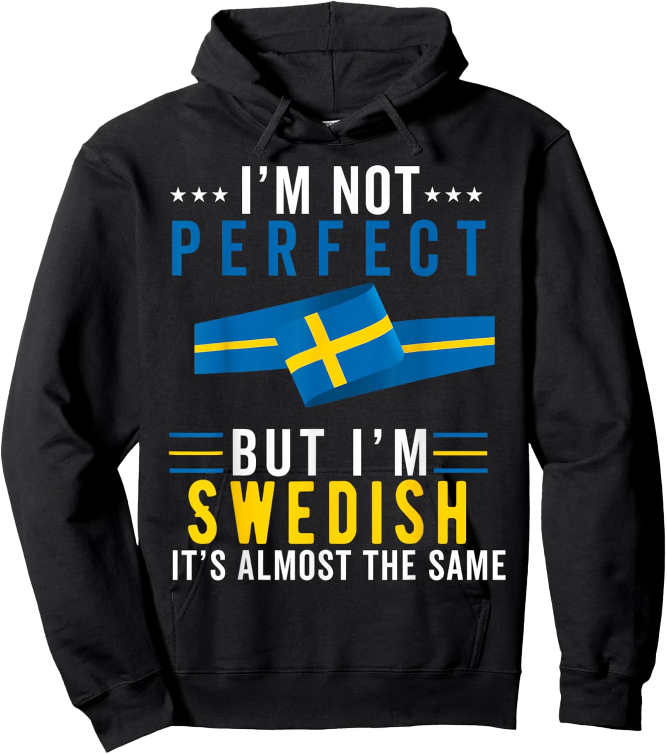 Swedish Flag Sweden Men Women Sverige Svenska Souvenirs Hoodie - Hoodie | Black