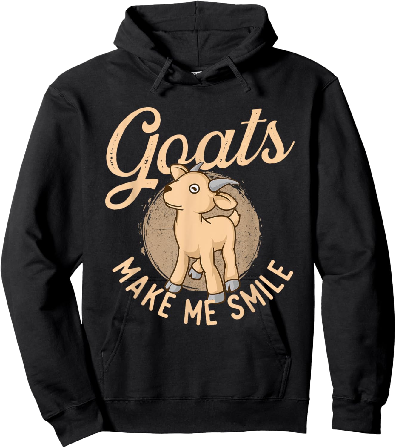Goats Make Me Smile - Goat Lover Animal Whisperer Farming Hoodie - Hoodie | Black