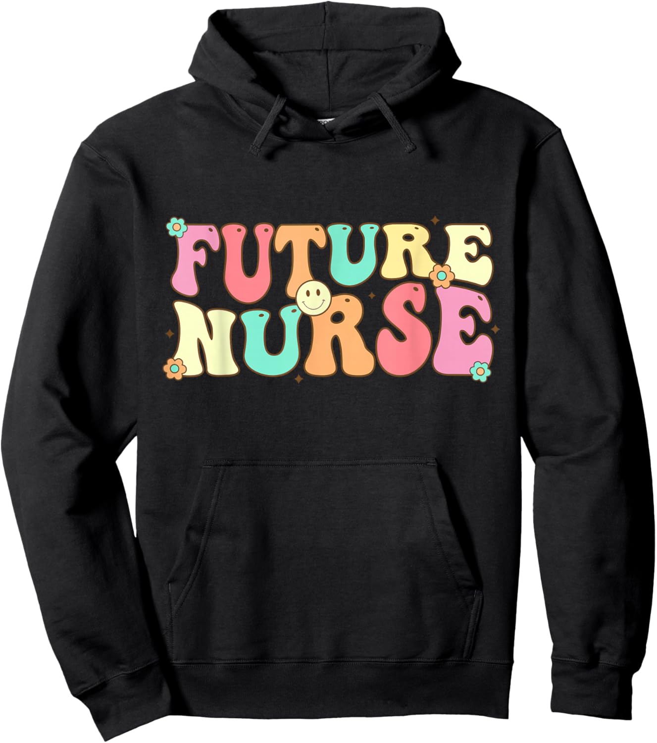 Future Nurse Shirt Women Groovy Nurse Appreciation Nursing Hoodie - Hoodie | Black