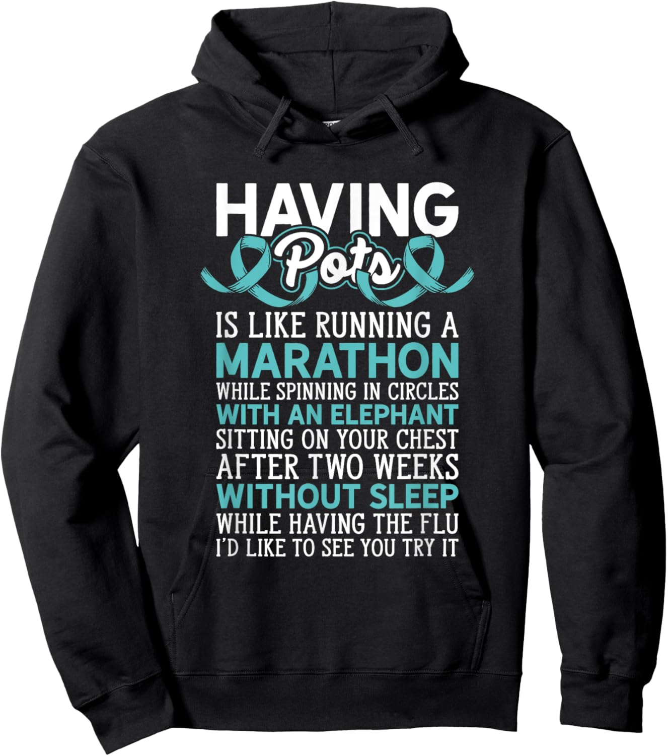 Warrior Having Pots Dysautonomia Awareness Dysautonomia , Small, Black Hoodie - Hoodie | Black