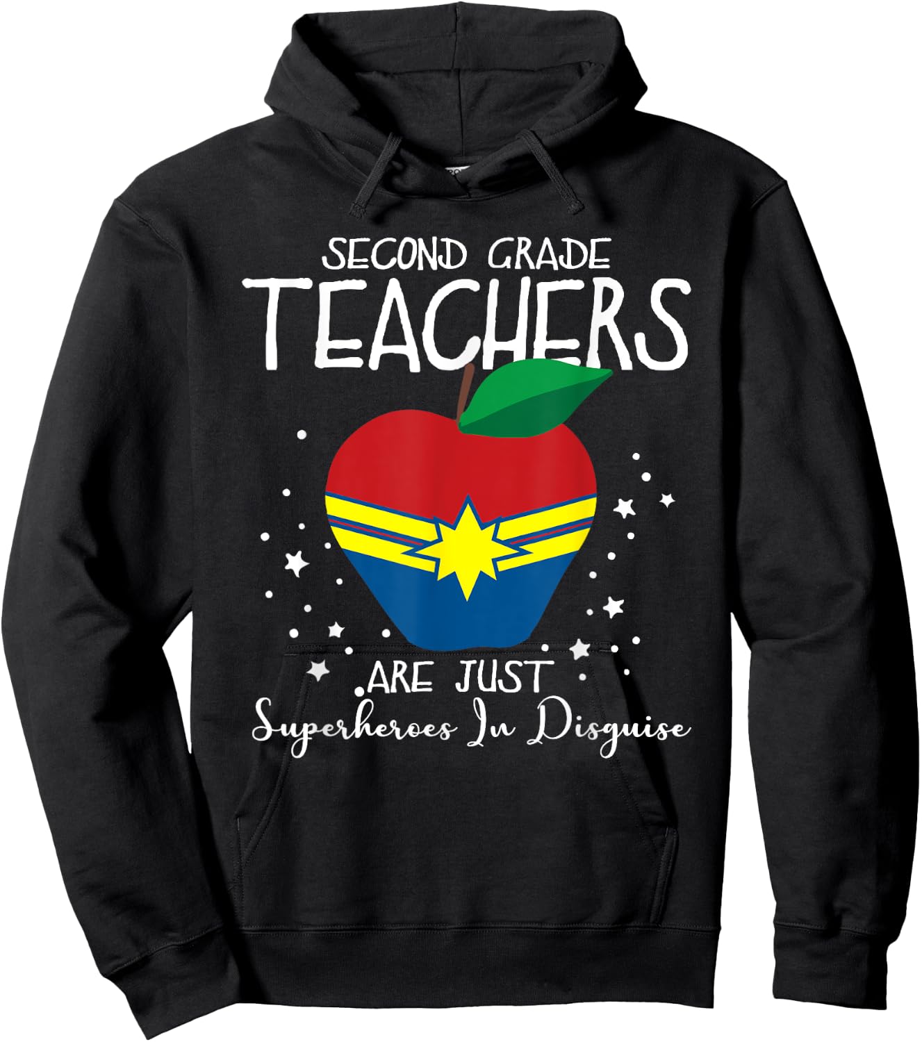 2nd Grade Teachers Are Just Superheroes In Disguise Gift Men Women Hoodie - Hoodie | Black