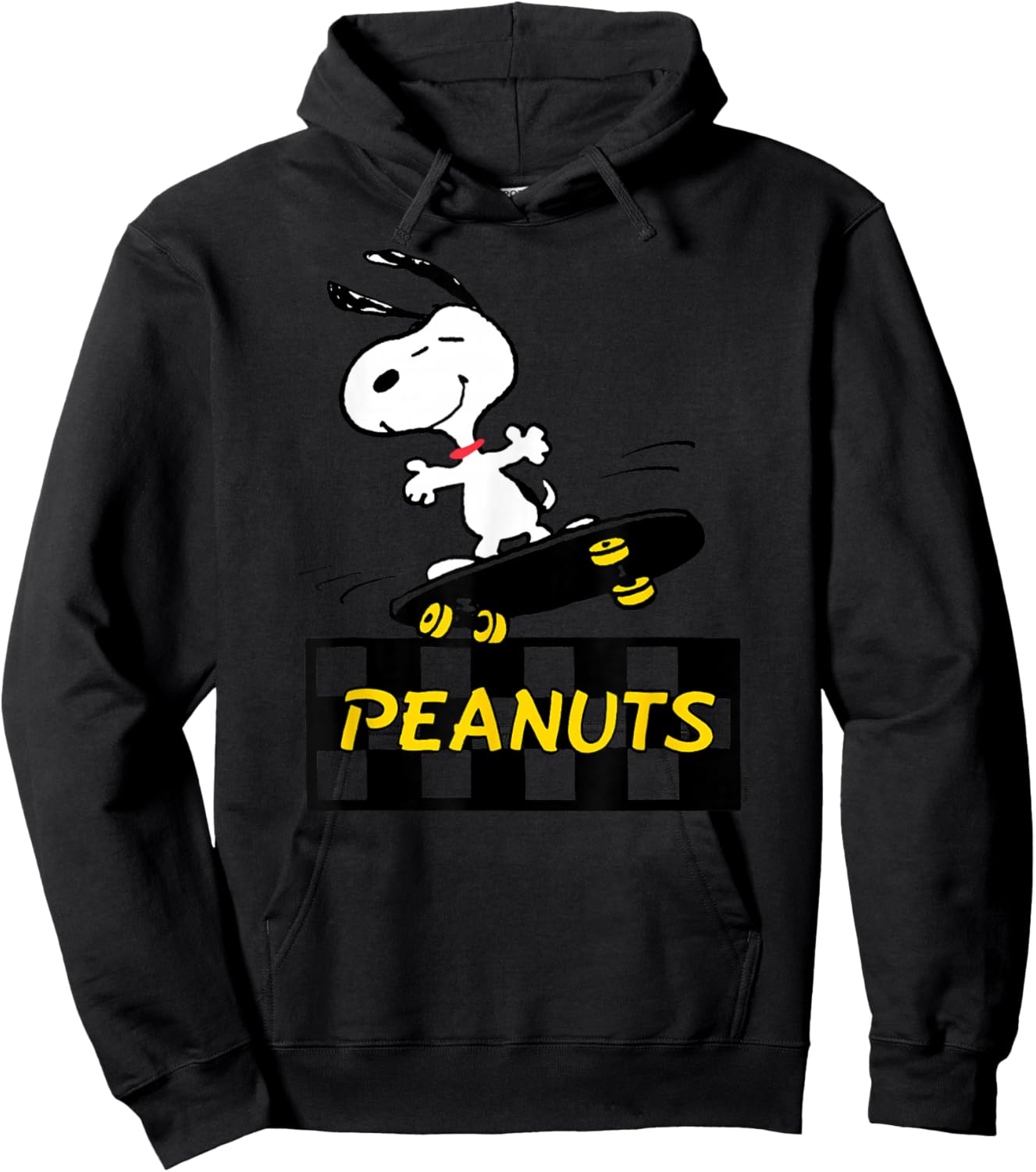 Peanuts Snoopy Skater Logo Hoodie - Hoodie | Black
