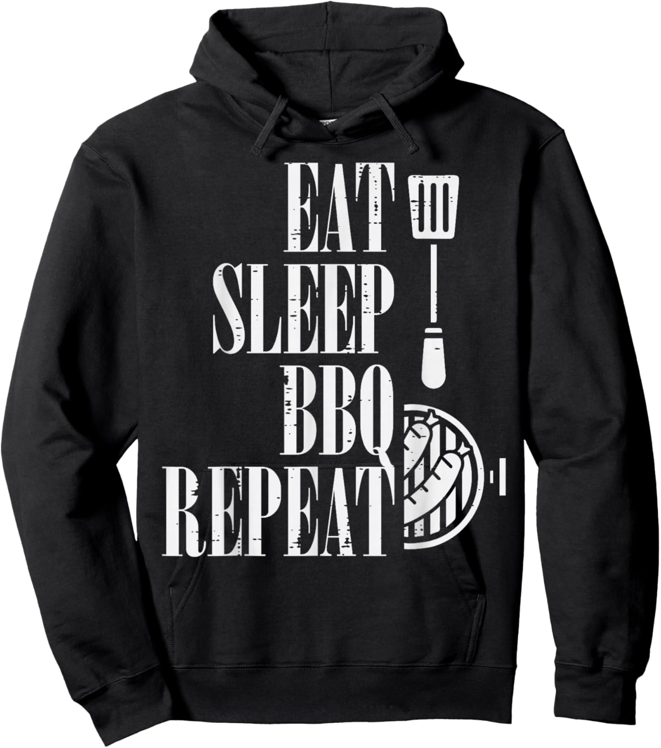 Eat Sleep Bbq Repeat Funny Barbecue Grilling Women Men Kids Hoodie - Hoodie | Black