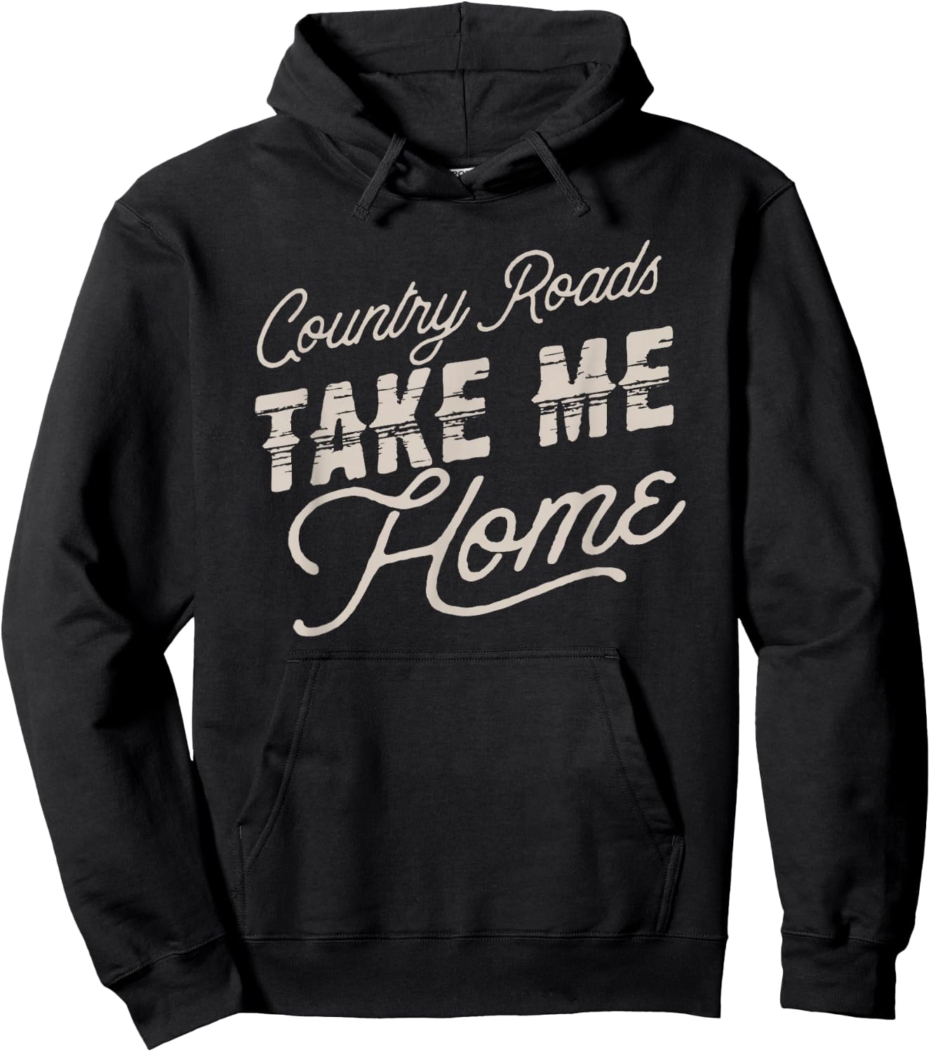 Vintage Country Roads Take me Home retro Hoodie - Hoodie | Black