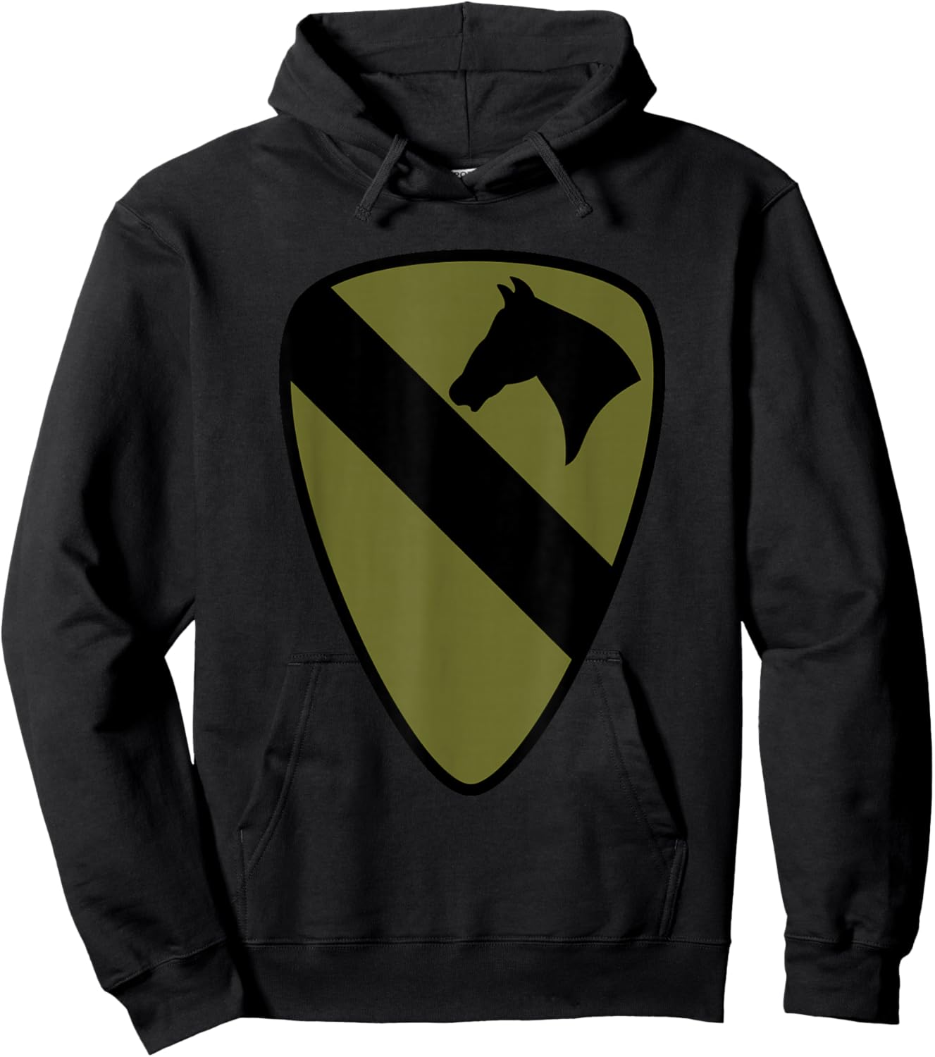 1st Cavalry Division Patch – 1st CAV OD Green Camo Hoodie - Hoodie | Black