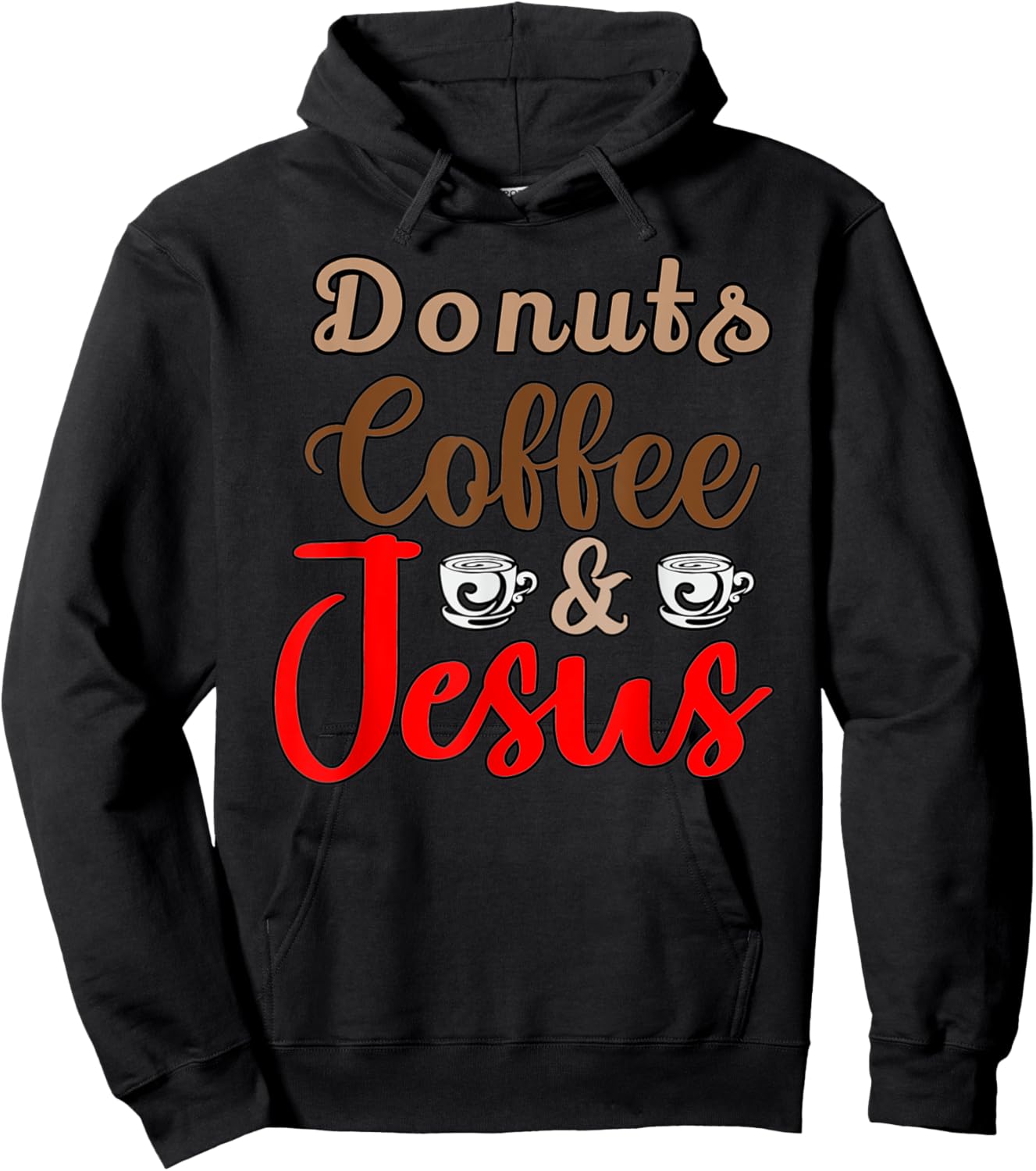 Donuts Coffee Jesus Christ Jesus Loves You John 3:16 Bible Hoodie - Hoodie | Black