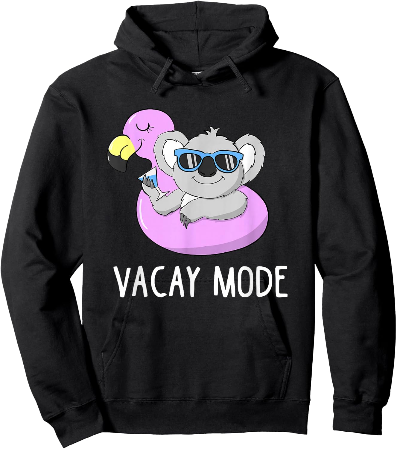 Vacay Mode Cute Koala Funny Family Vacation Holiday Fun Gift Hoodie - Hoodie | Black