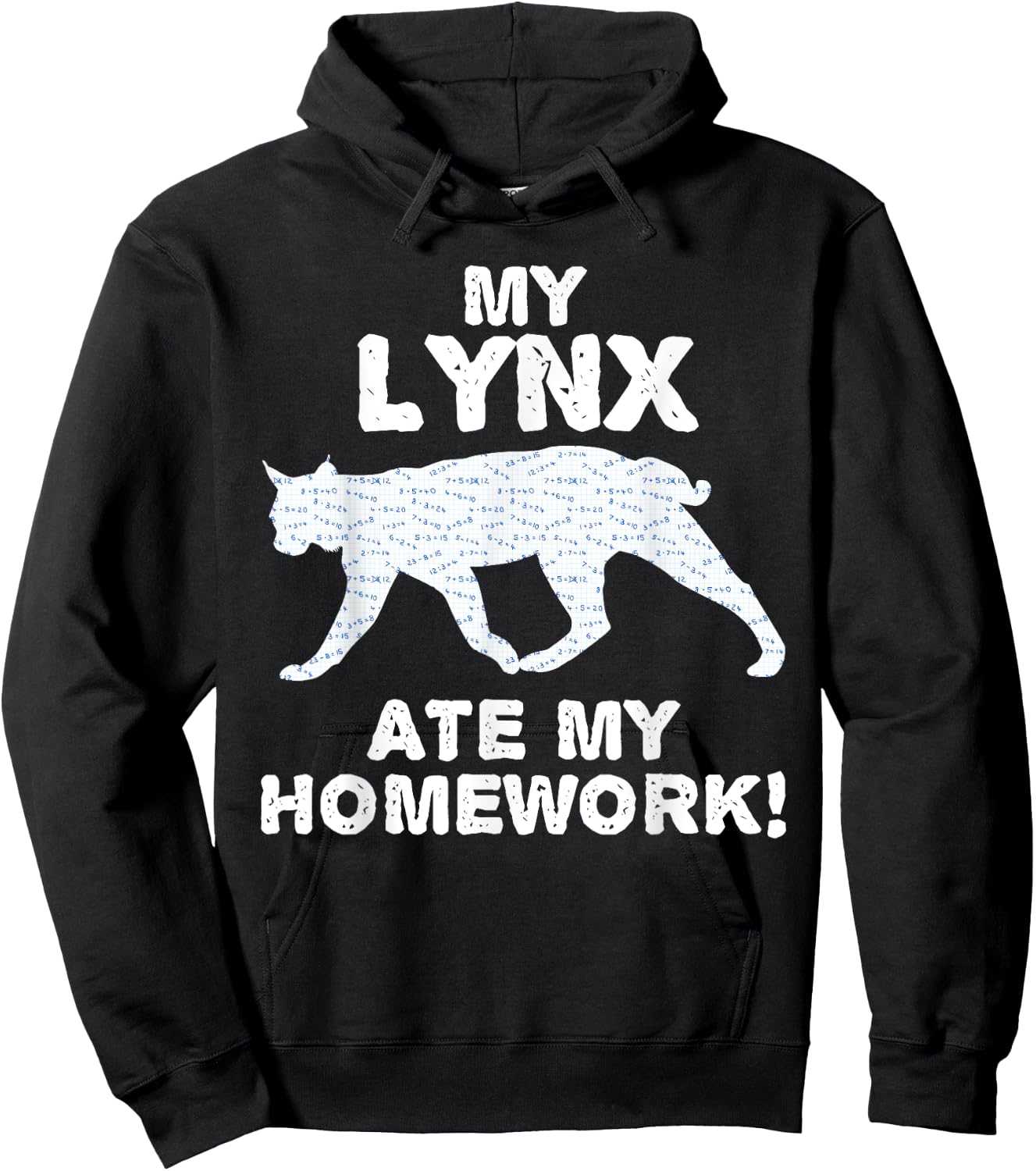 My Lynx Ate My Homework Bobcat Caracal Back To School Kid Hoodie - Hoodie | Black