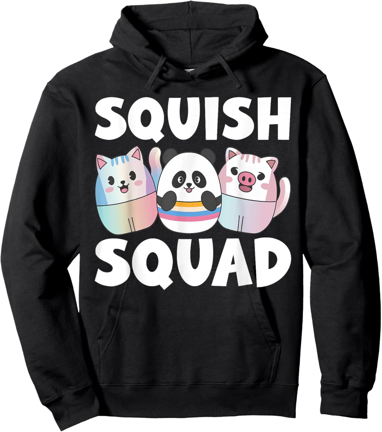 Squish Squad Birthday For Girls Kids Toddlers Hoodie - Hoodie | Black