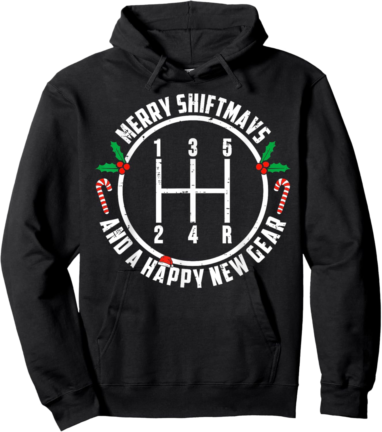 Merry Shiftmas And A Happy New Gear Car Guy Christmas Hoodie - Hoodie | Black