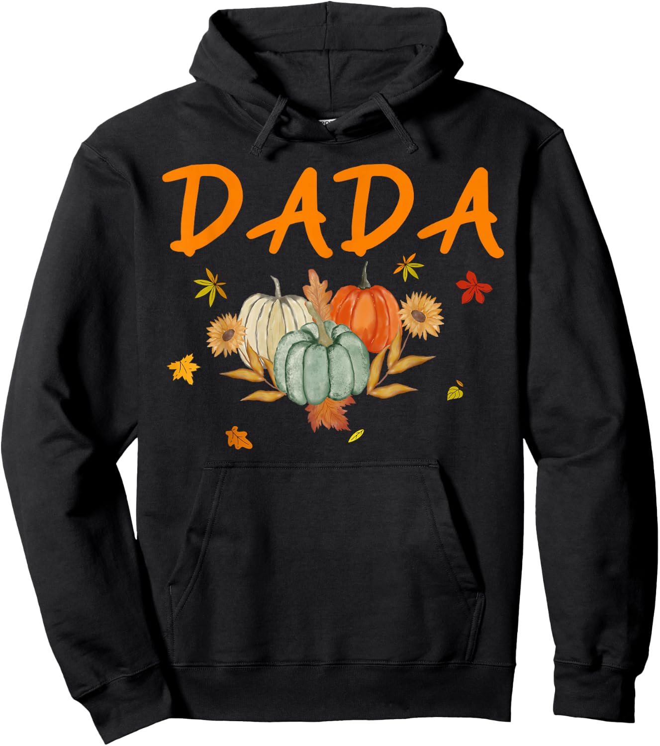 Dada Birthday Pumpkin 1st Birthday Matching Family Party Hoodie - Hoodie | Black