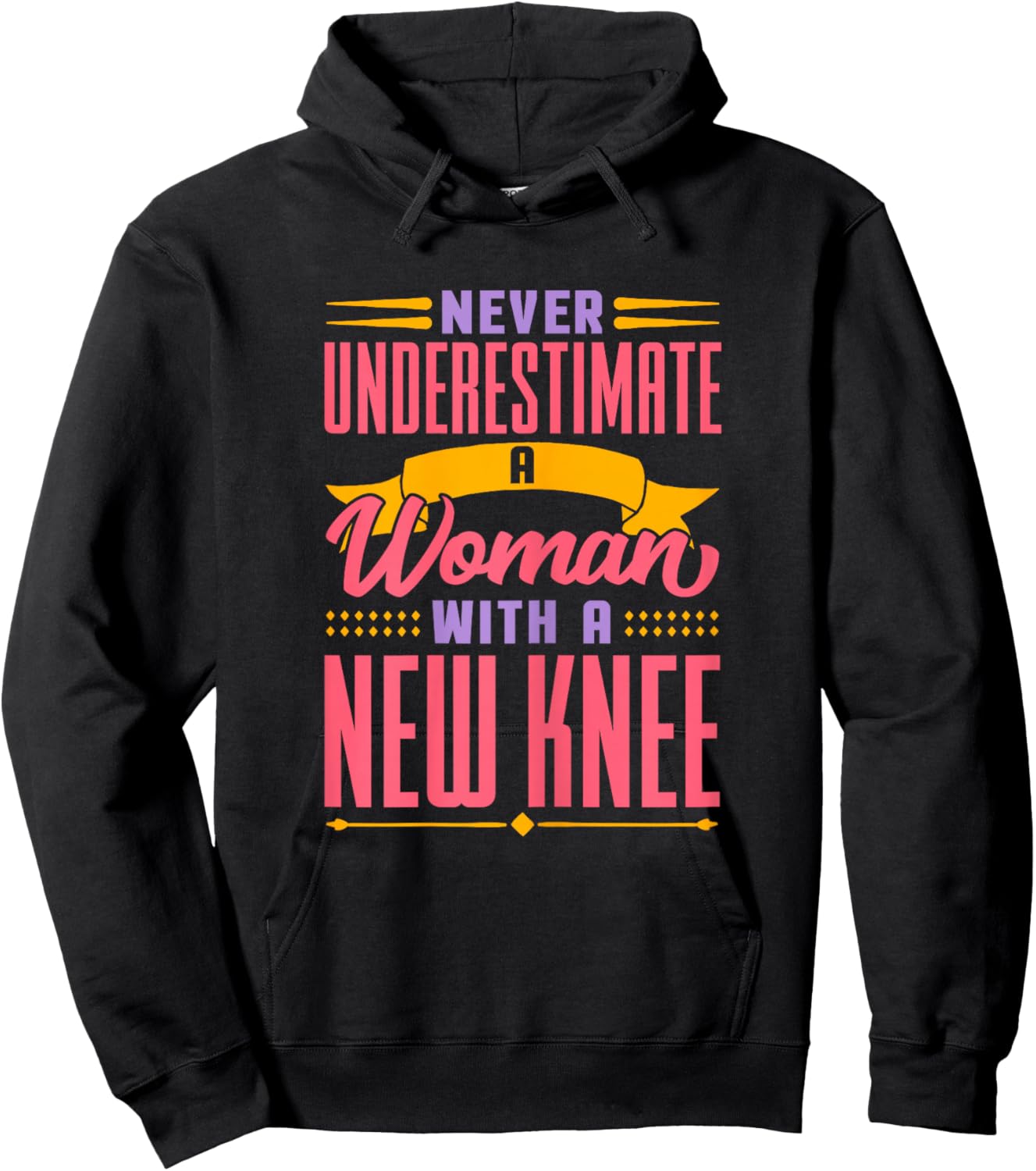 Knee Replacement New Knee Surgery Recovery Hoodie - Hoodie | Black