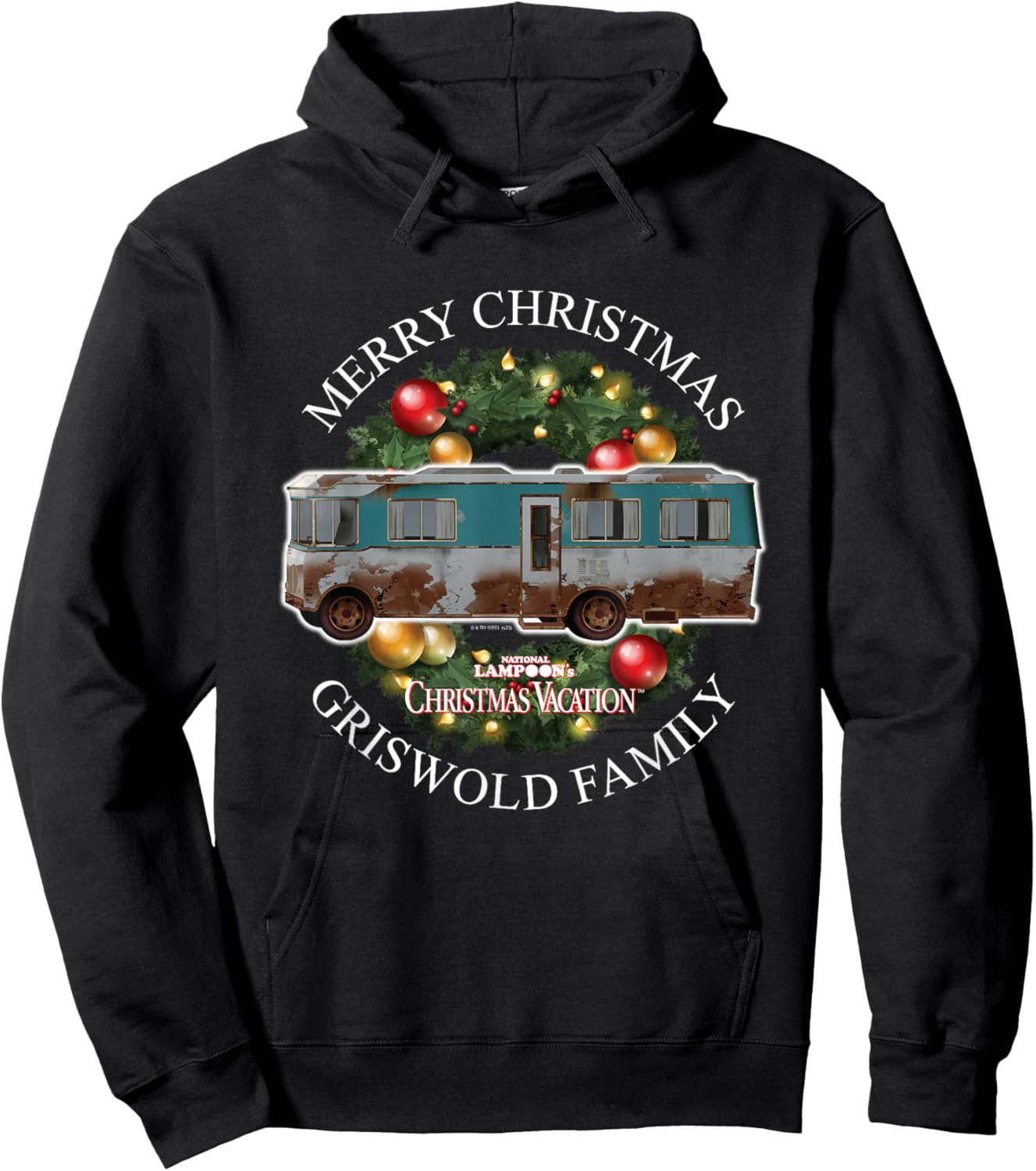 National Lampoon's Christmas Vacation - Van Wreath Hoodie - Hoodie | Black