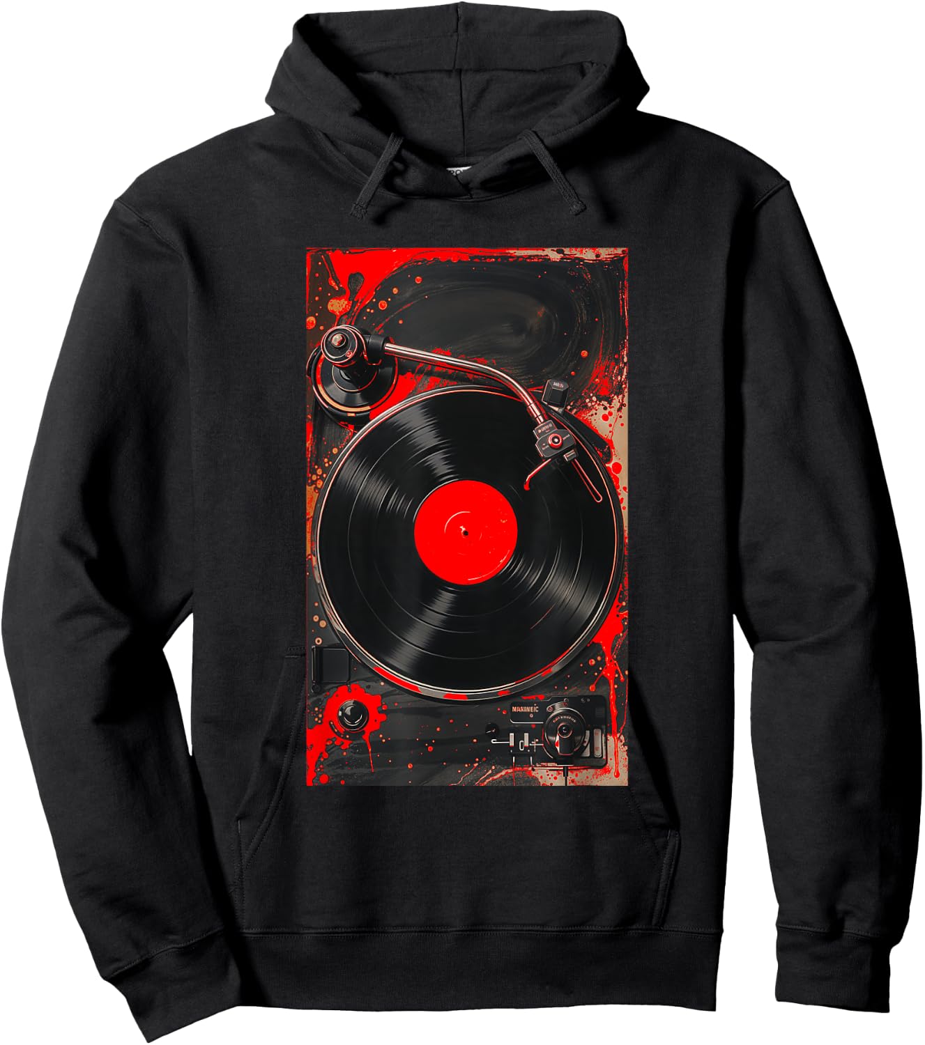 Red For The Record Red Graphic Hoodie - Hoodie | Black