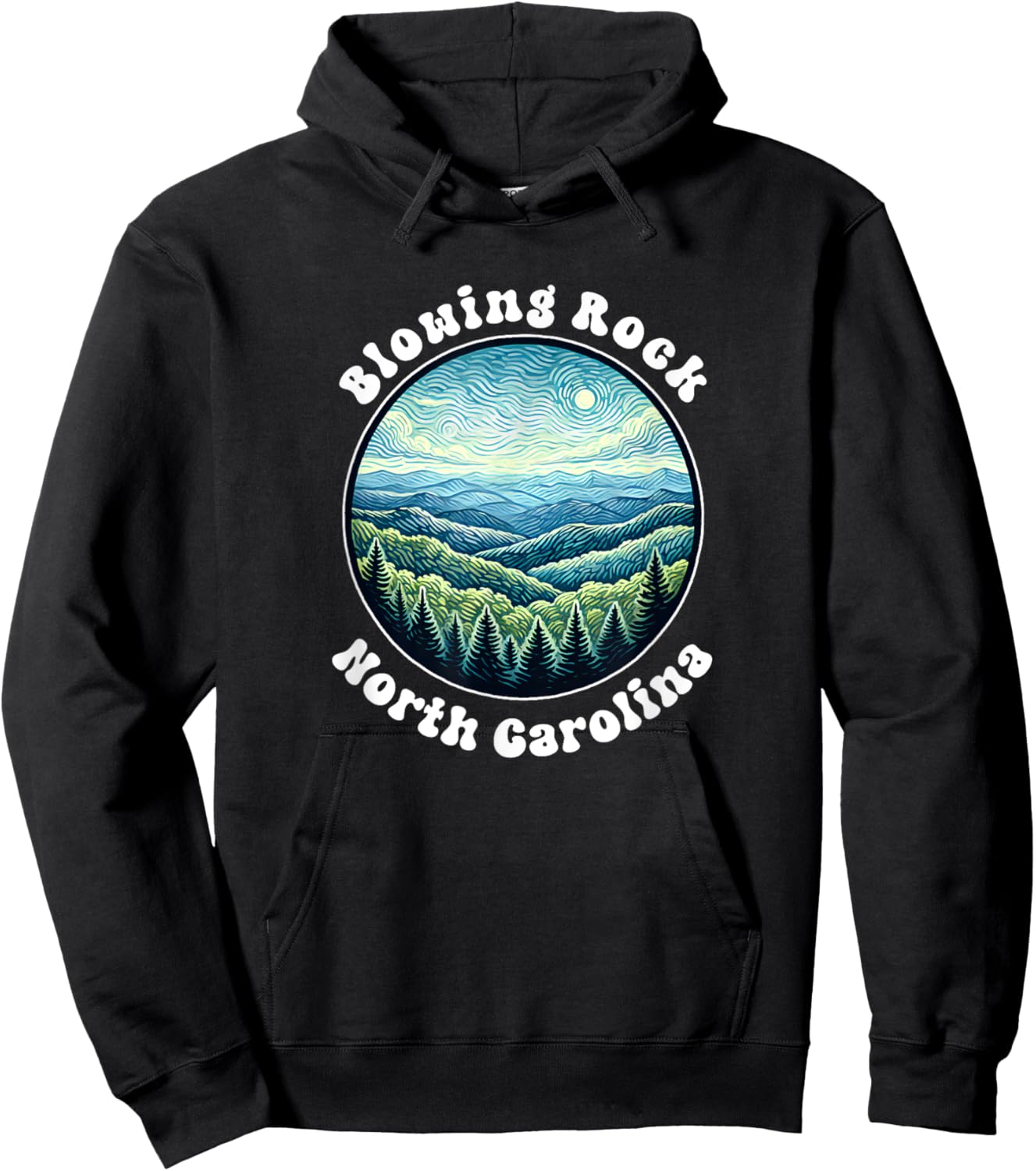 Blowing Rock North Carolina Mountains Vacation Souvenir Hoodie - Hoodie | Black