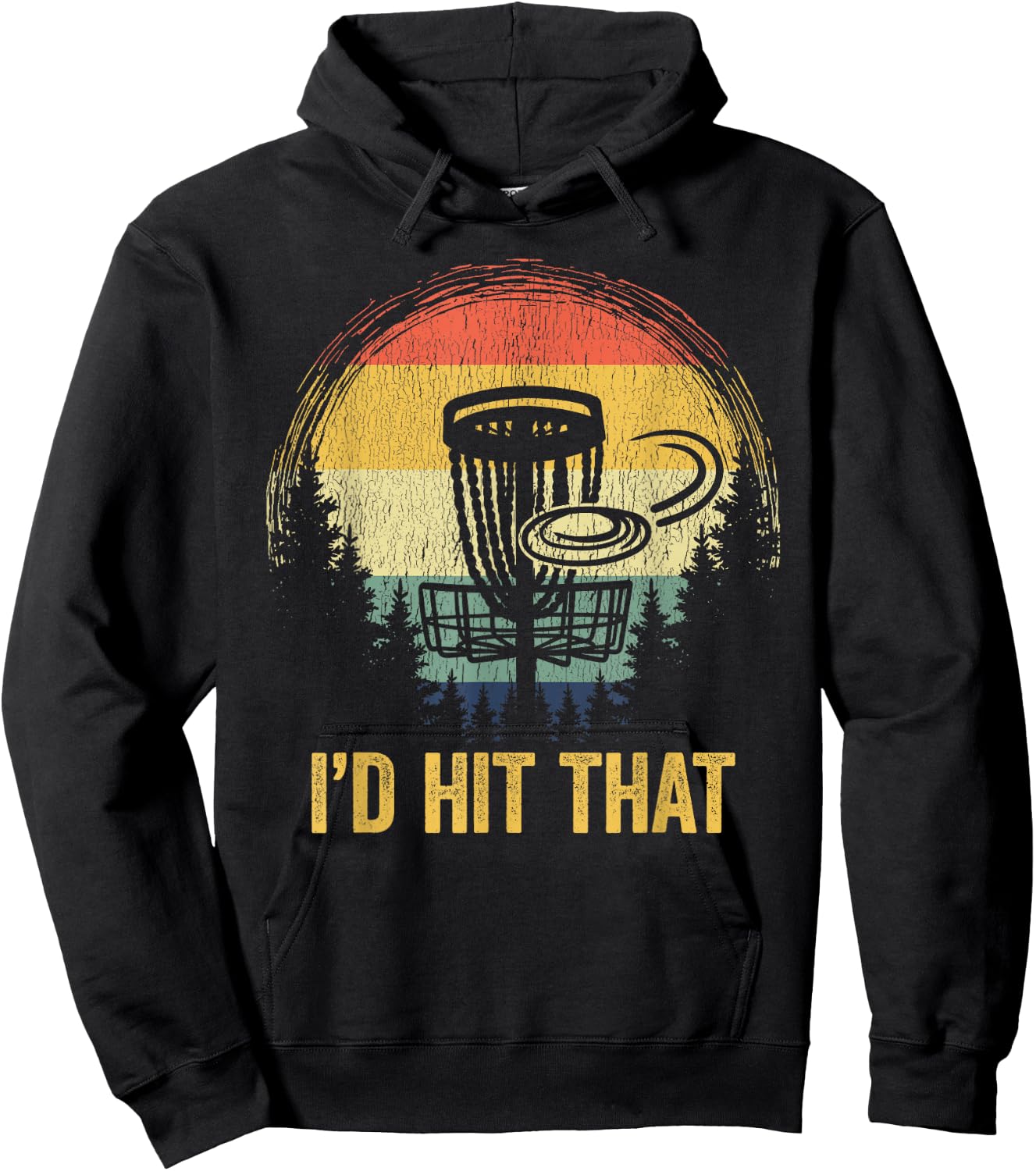Vintage Disc Golf Funny Retro Frisbee Golf Disc Sport Player Hoodie - Hoodie | Black