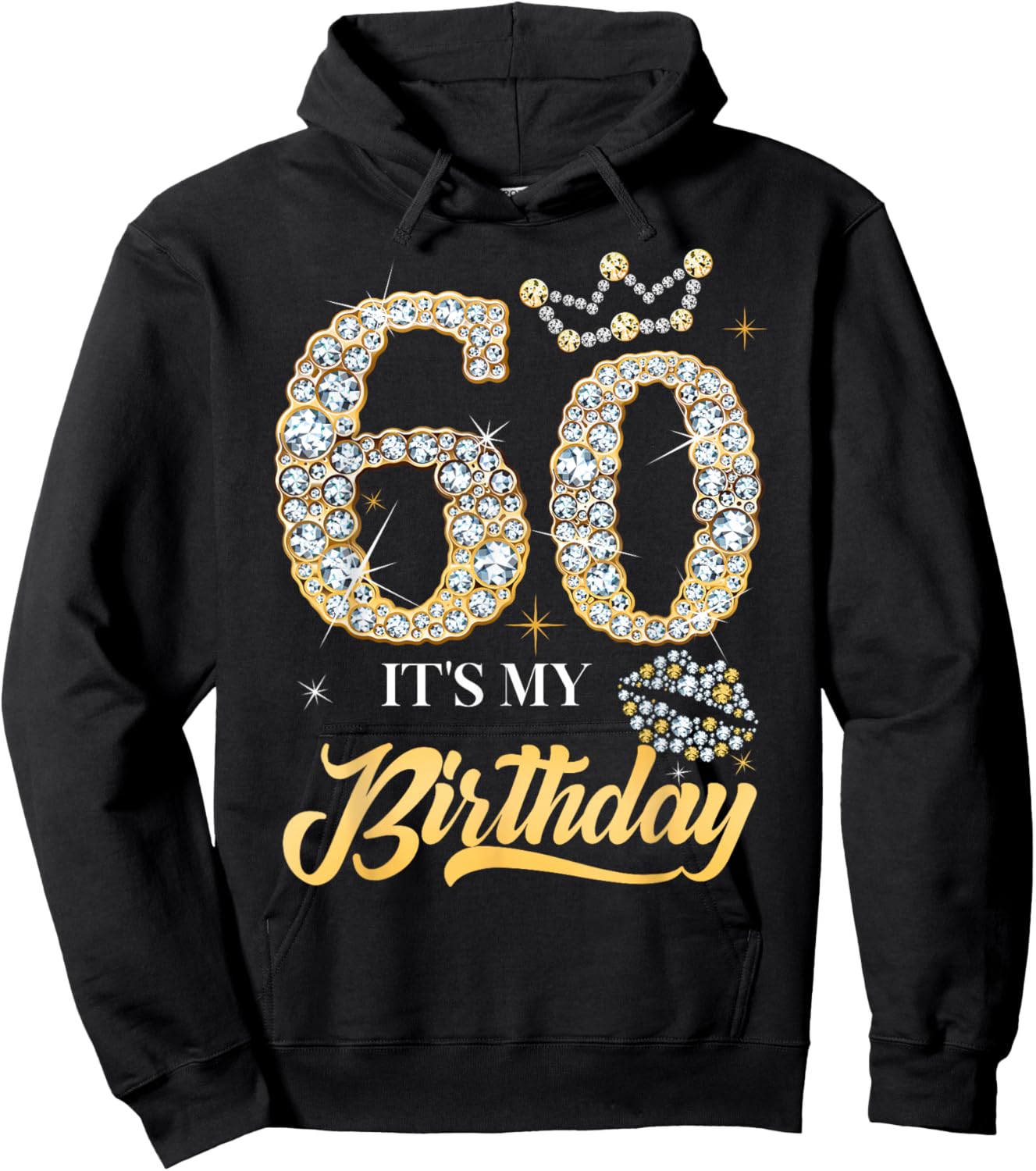 It's My 60th Birthday Diamond Shoes 60 Years Old Women Hoodie - Hoodie | Black