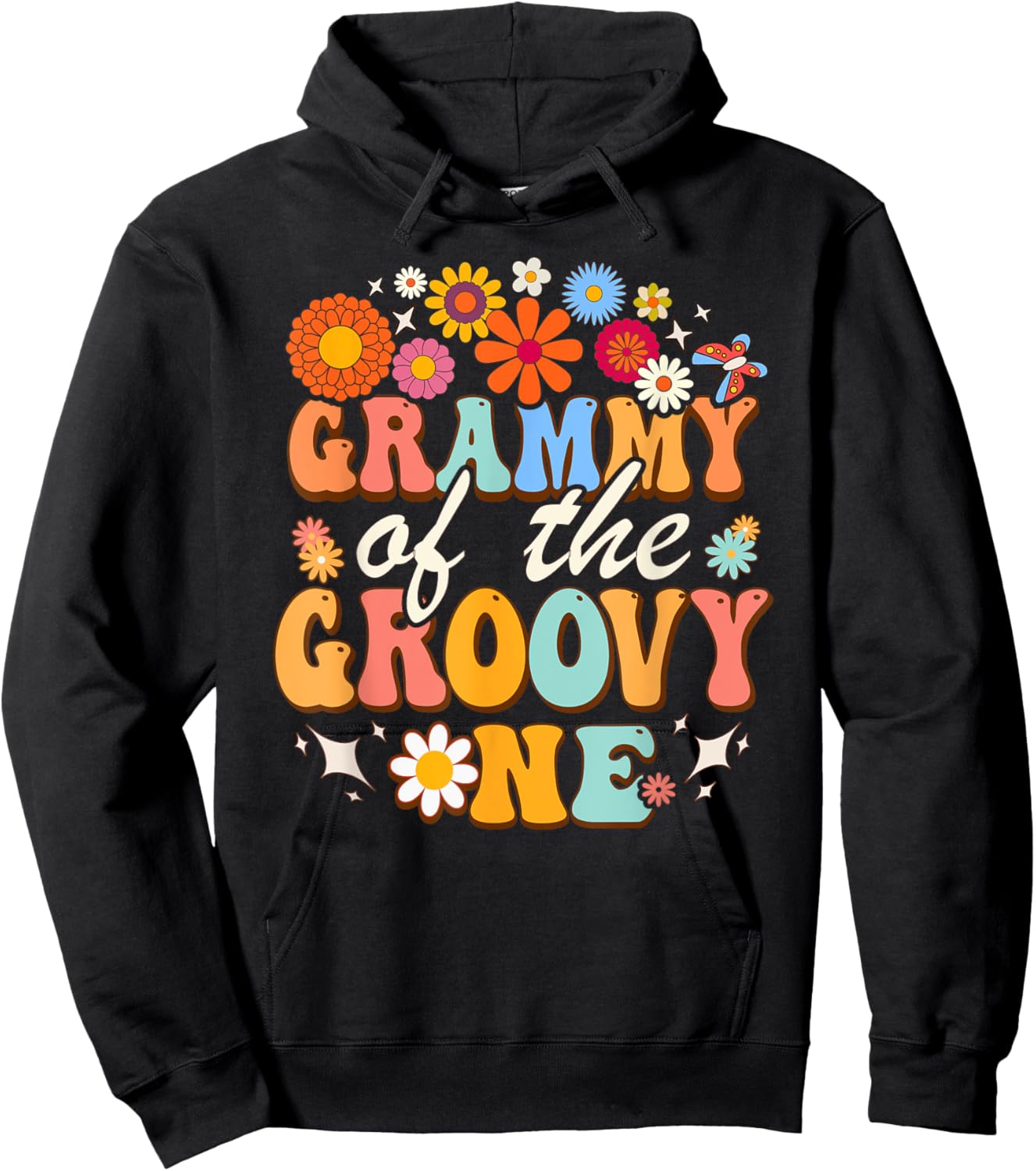 Grammy of Groovy One Matching Family First Birthday Party Hoodie - Hoodie | Black
